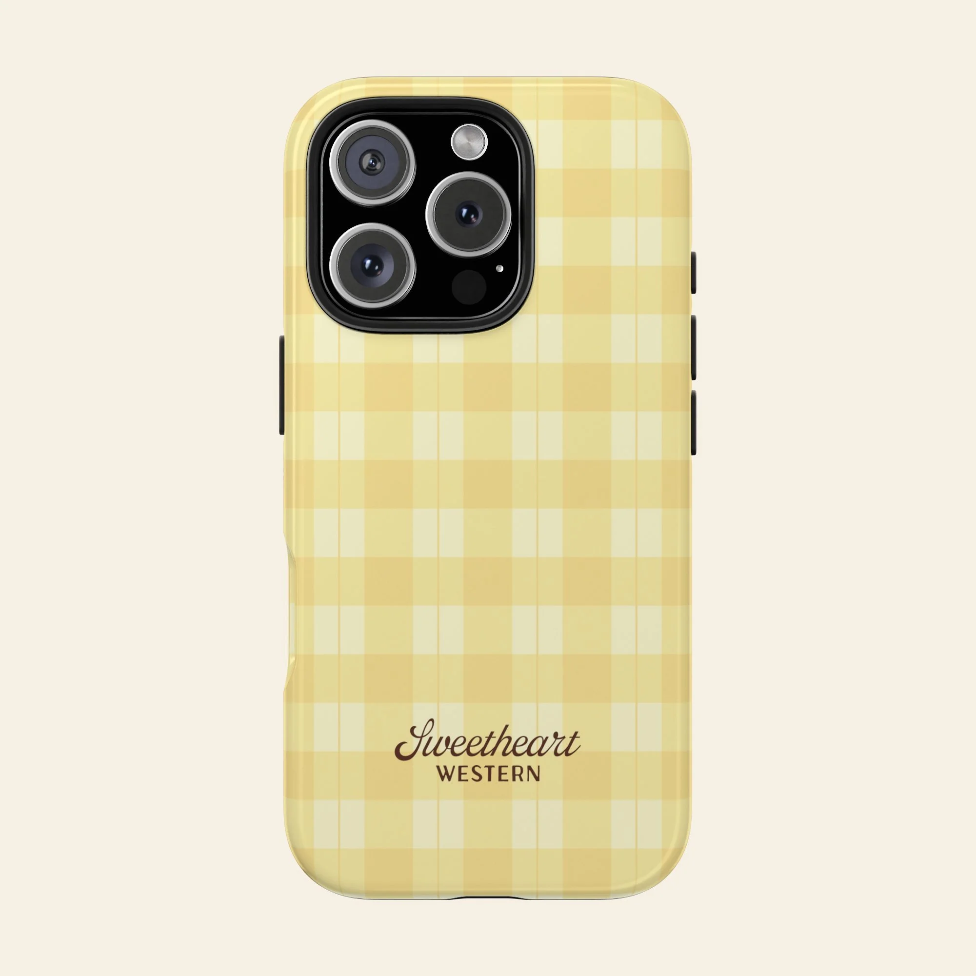 butter gingham phone case