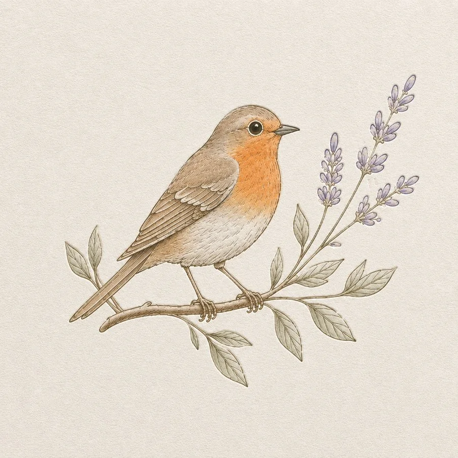 Early Bird robin illustration