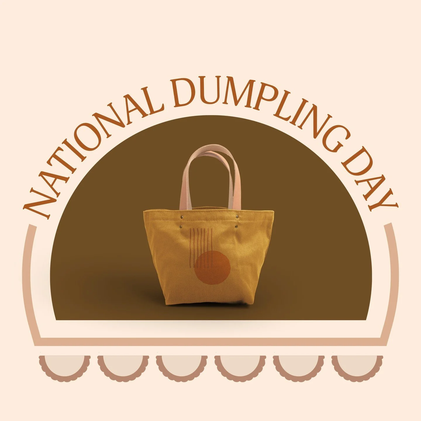 It's National Dumpling Day and we're here with our favorite dumpling shaped gear! 🥟🥟🥟

Take advantage of Full-Color printing on our Dumpling Tote with leather handles. 

Size up or size down, because you can never have too many dumplings!