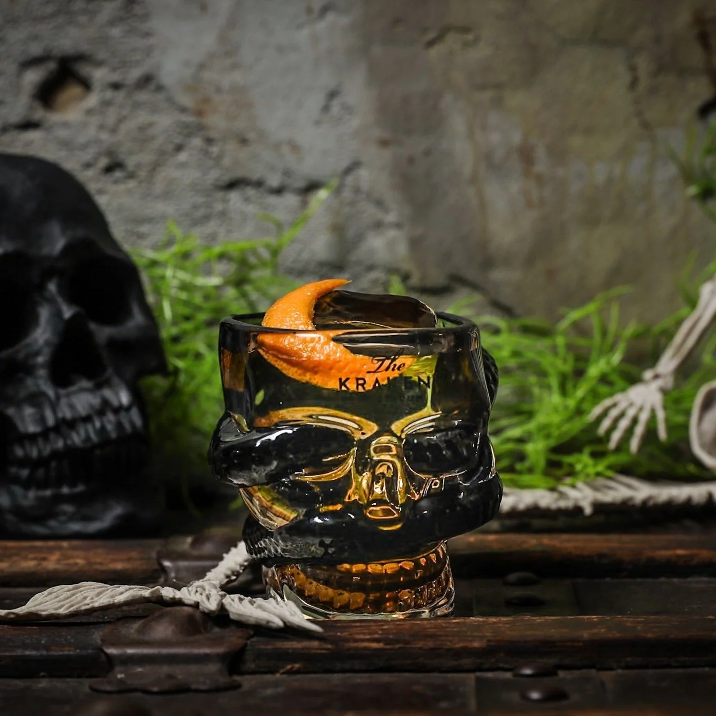 This hauntingly cool custom skull glass was brought to life for our friends @krakenrum ☠️

From concept sketch all the way to full-scale production. Every detail was crafted to capture Kraken&rsquo;s dark, mysterious spirit&hellip; and maybe a few sp