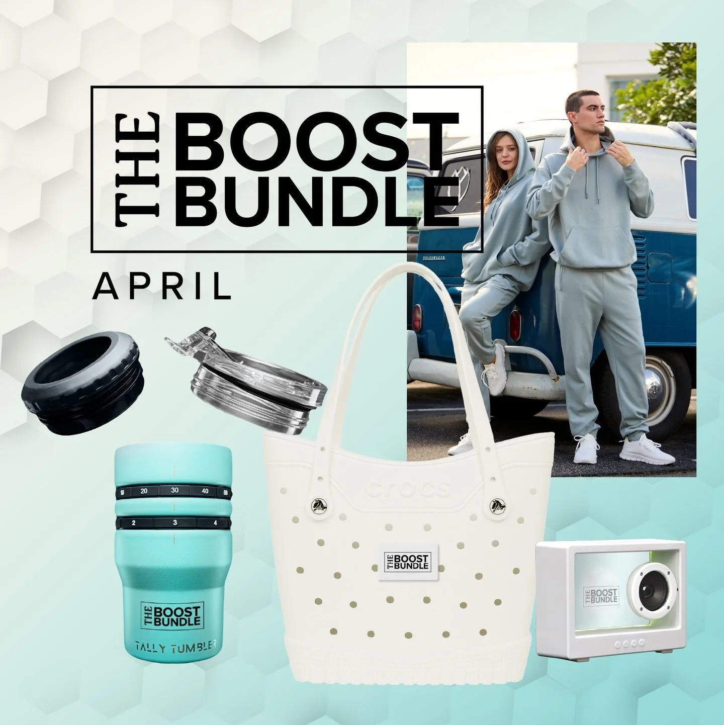 The April Boost Bundle is no joke!

Check out Spring Inspired essentials for the sports lover in you. Get outside, golf, swim, take your pup for a hike. There is something here for everyone.

#boostbundle #golfgear #springmerch #linkinbio