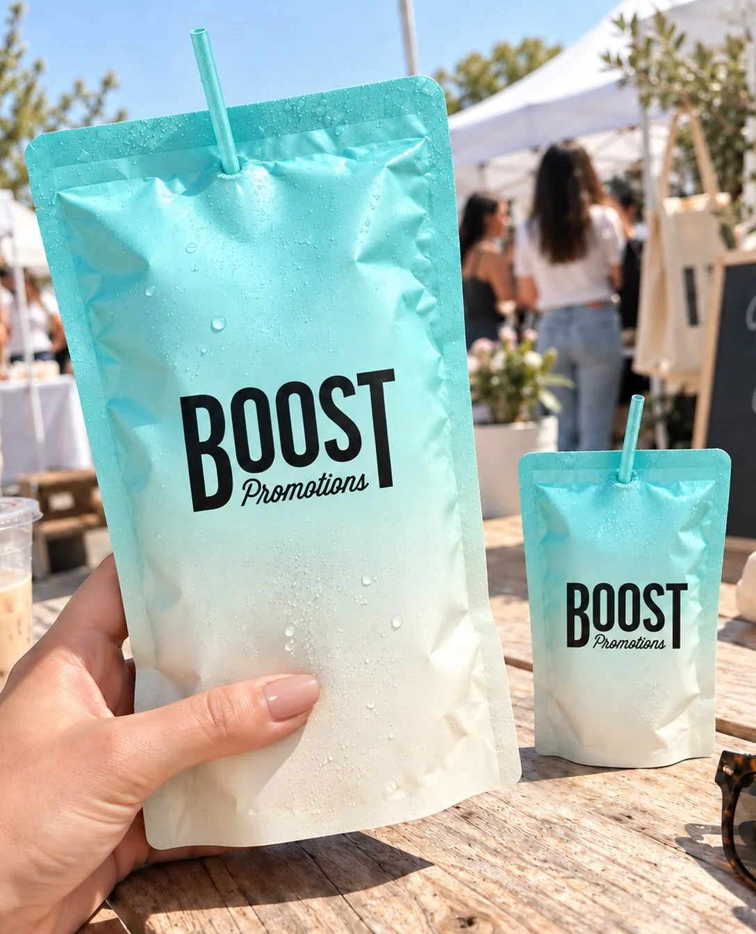 The pouch you already love just got a big sibling. 👀

Our custom drink pouches are now available in a bigger size for more impact and more FUN. And don&rsquo;t worry, the original smaller pouch isn&rsquo;t going anywhere. Sometimes you want cute and