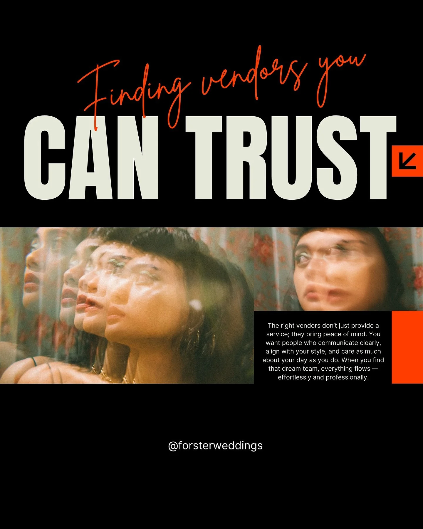 🤝 Finding Vendors You Can Trust 💍

✨ Your Dream Team Makes All the Difference

One of the biggest worries couples face post-engagement is finding vendors they can truly trust. 

With endless options online, it&rsquo;s hard to know who&rsquo;s relia