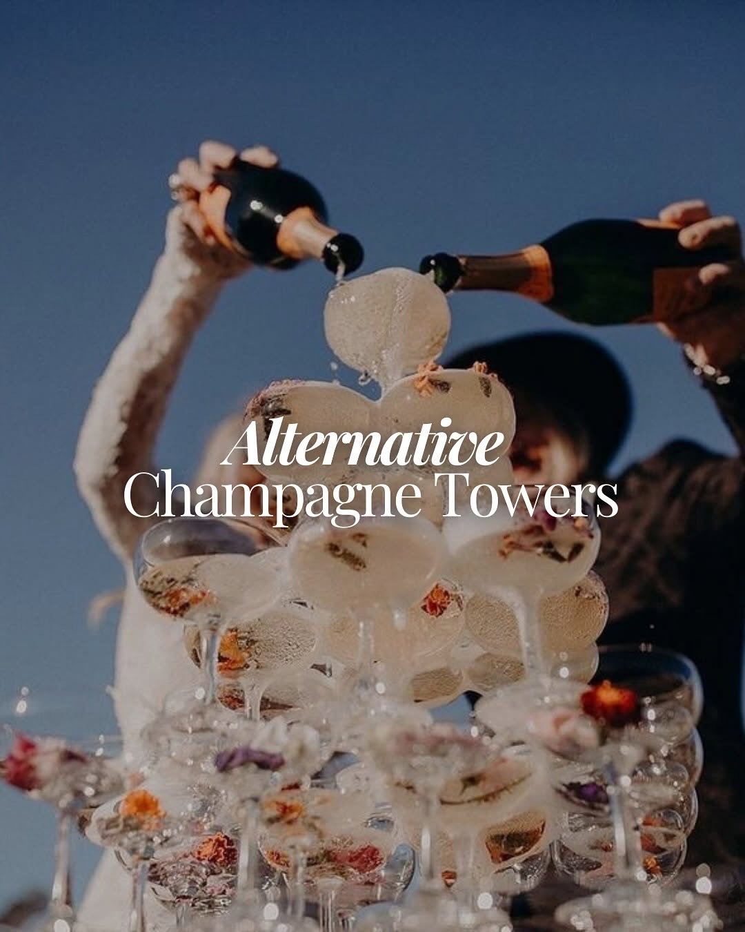 Why stick to champagne&hellip; when you can pour anything you want?

Brides, the classic champagne tower will always be iconic - but these alternatives? 

They&rsquo;re FUN, unexpected, and guaranteed to go viral at your wedding.

From espresso marti