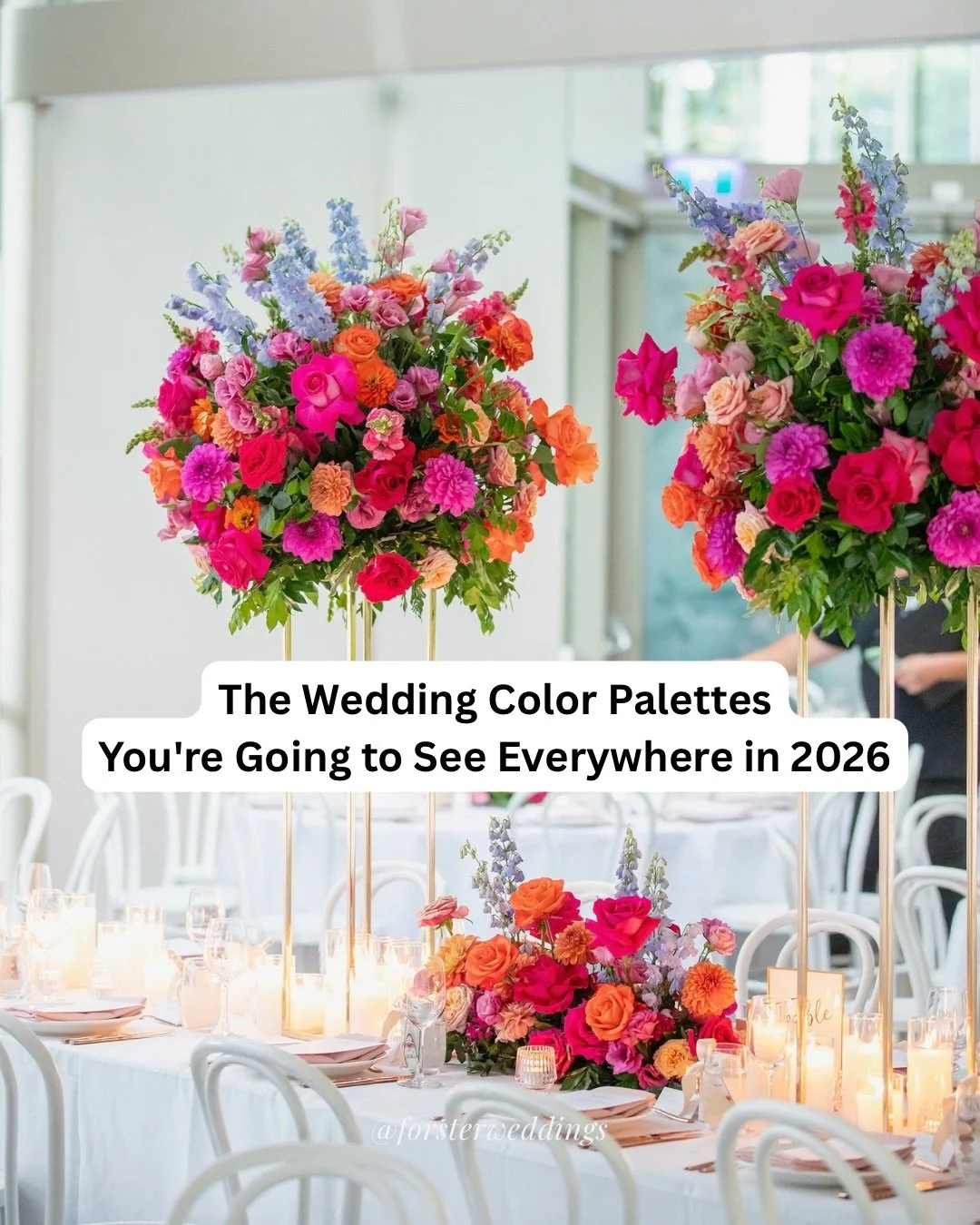 These are the wedding color palettes you&rsquo;re going to see everywhere in 2026 ❤️

From aubergine &amp; cherry to olive &amp; orchid - let us know your favourite 🤩