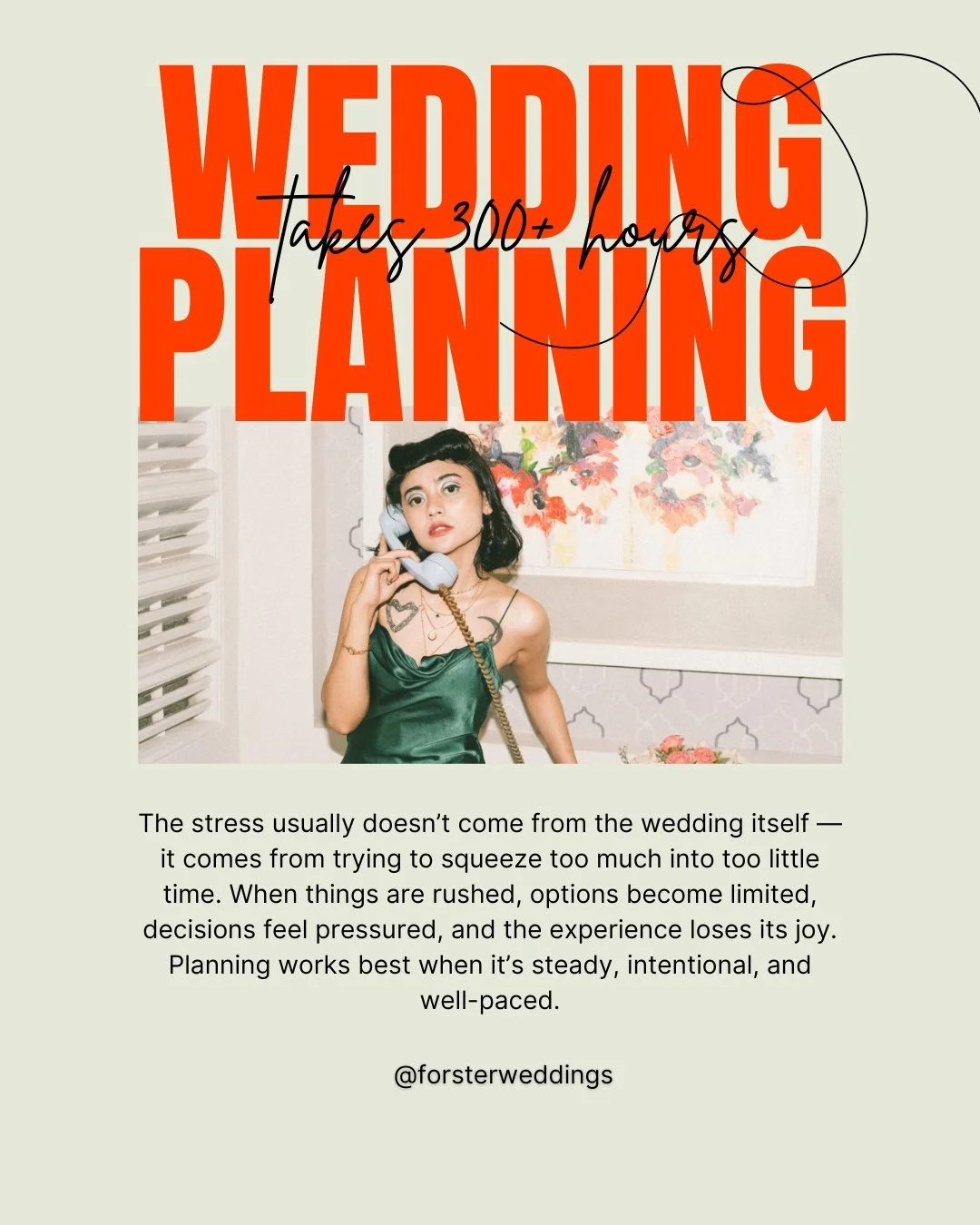 Wedding planning takes 300+ hours - do you pick stress or easy as the couple
