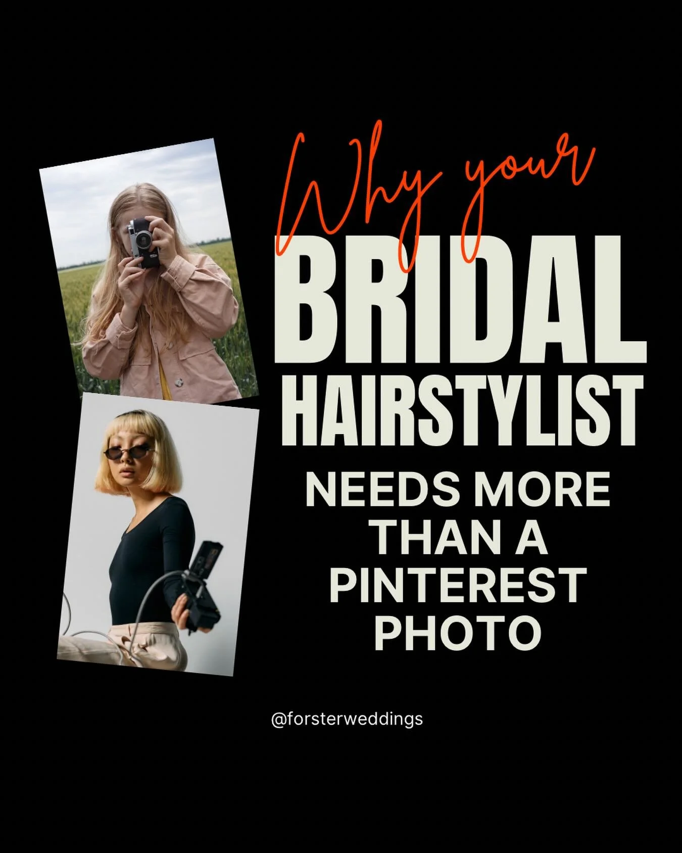 Why Your Bridal Hairstylist Needs More Than a Pinterest Photo ✨

💇&zwj;♀️ The Secret to Getting the Bridal Hair You Actually Want

Every bride arrives with inspiration photos saved on her phone, but one of the biggest misconceptions is believing a P