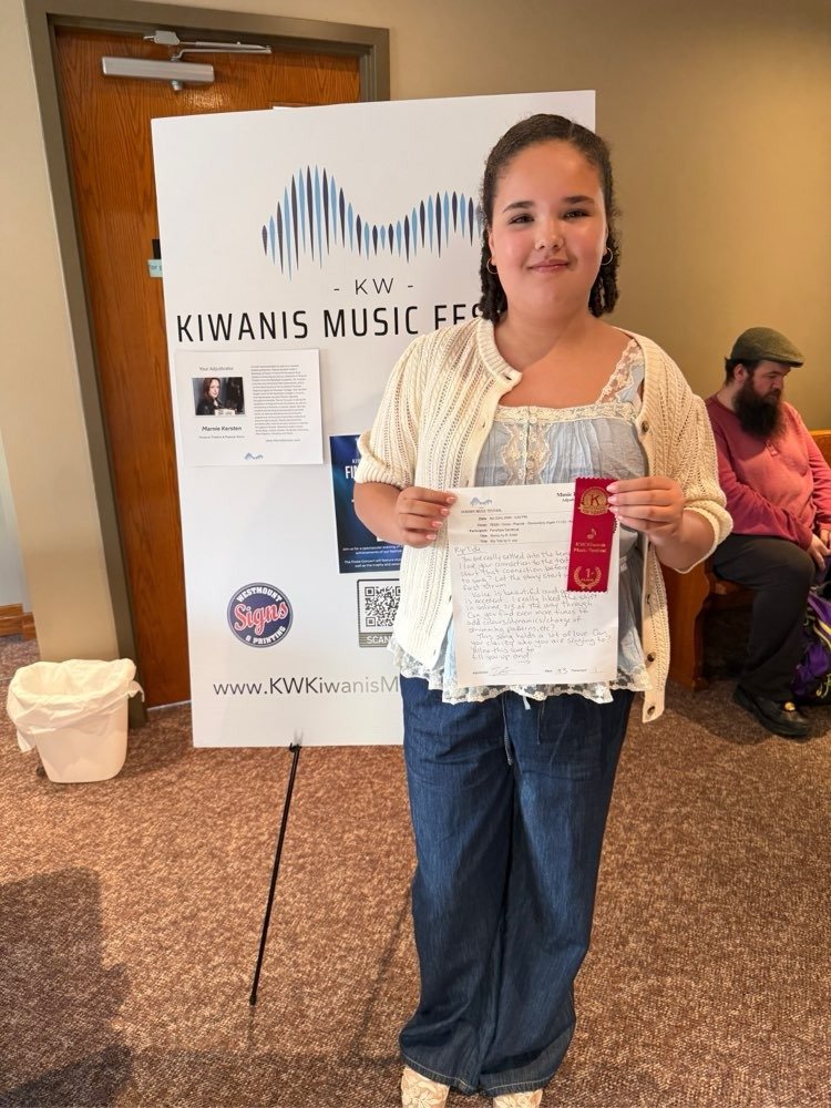 Kiwans Music Festival Participant - Kitchener - Waterloo - Wellesley - Elmira
