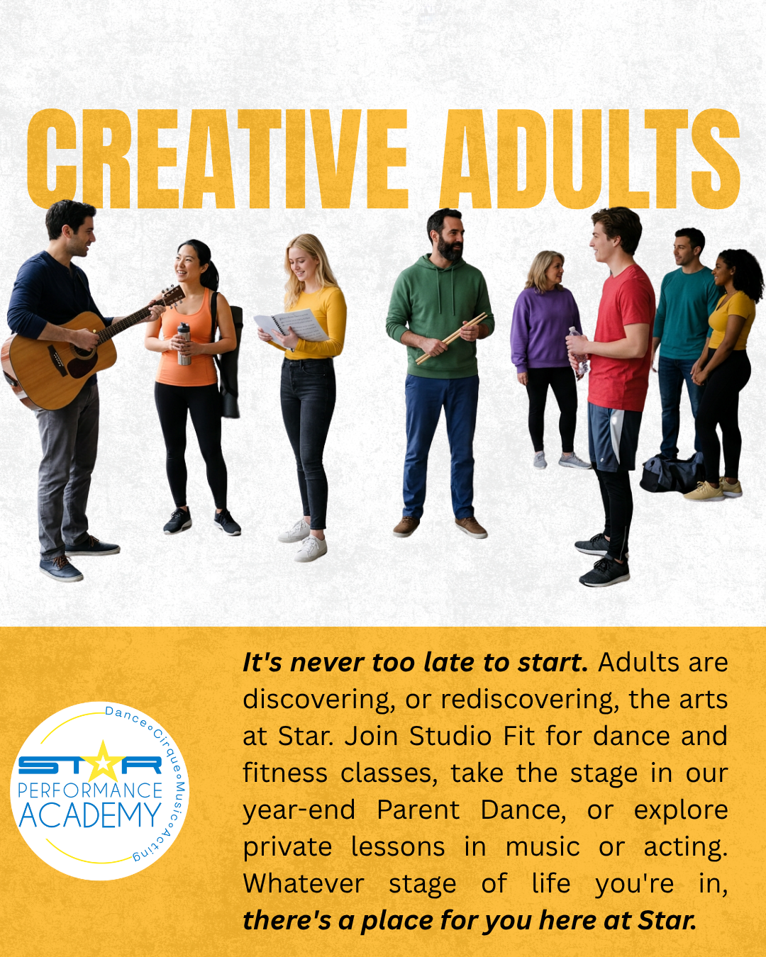 Adults Dance Studio Fit - Music Lessons - Kitchener - Waterloo - Wellesley - Elmira