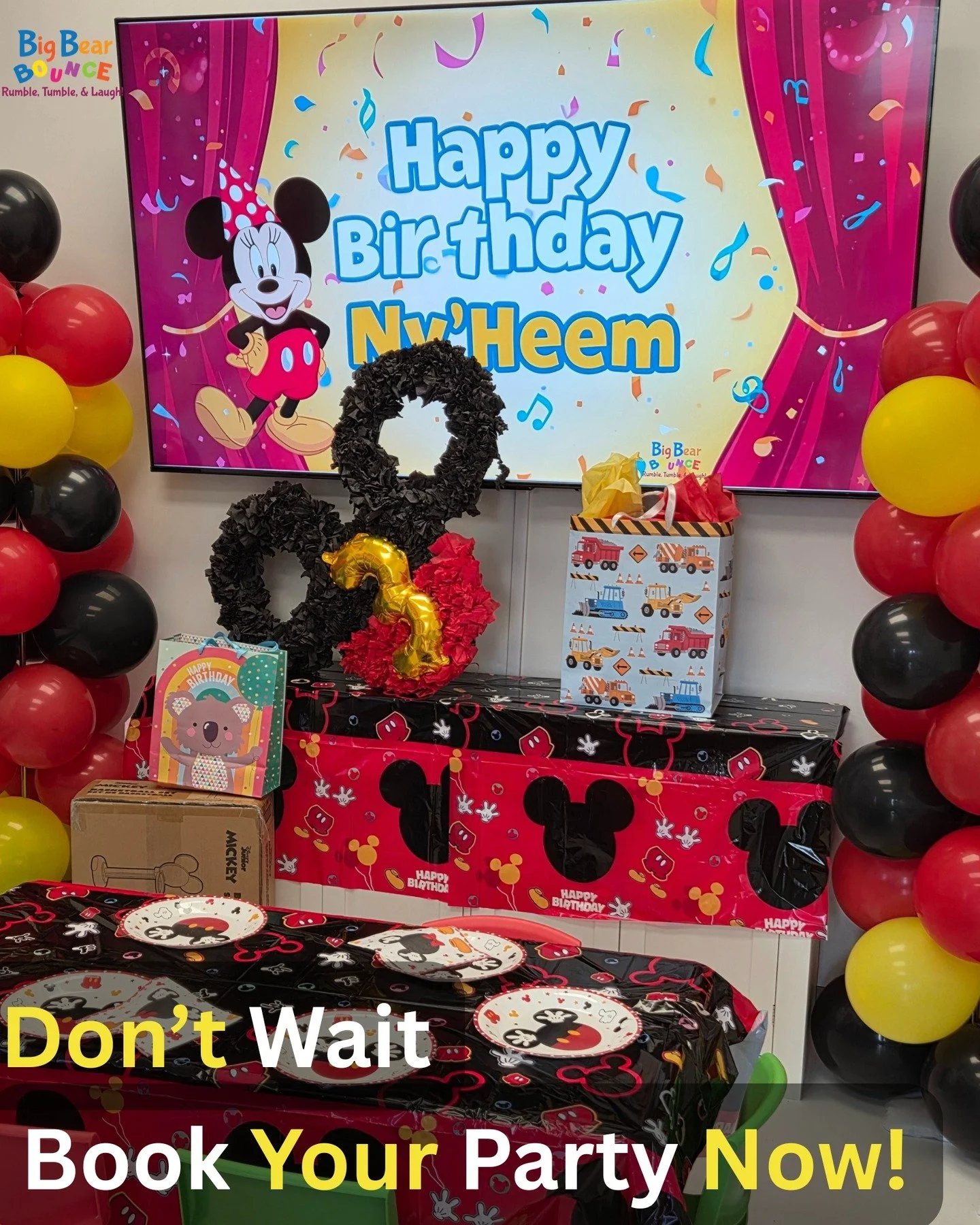 Birthdays at Big Bear Bounce are full of smiles. We do all of the work and your family has all of the fun. 😊
Book YOUR party now!! 🎉