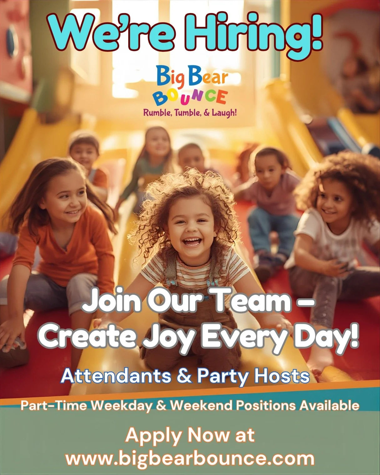 Big Bear Bounce is a great place to work if you love kids and want a flexible schedule.