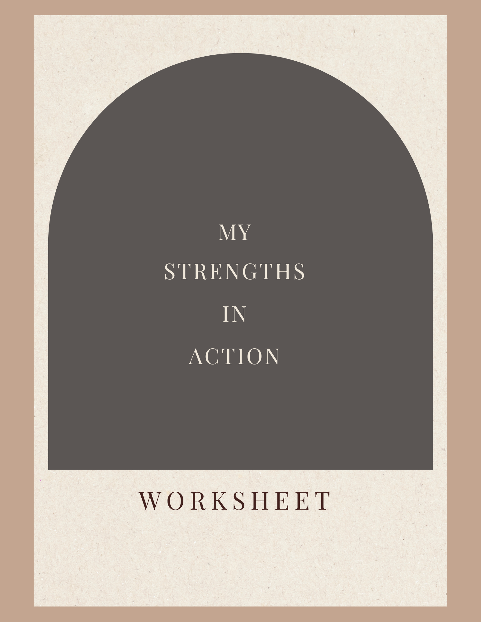 My Character Strengths - Worksheet