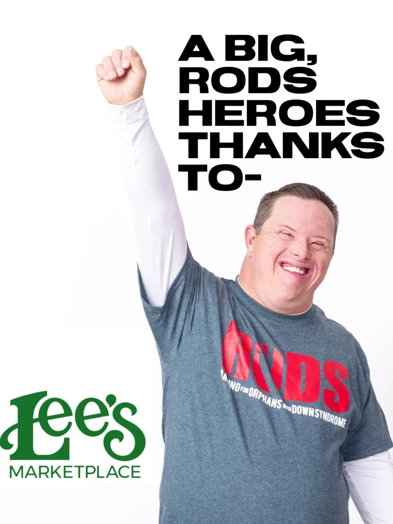 Starting right now, we are counting down the days, hours and minutes until our RODS Heroes Gala on February 27! We would like to thank our Superhero Sponsor, Lee&rsquo;s Marketplace, your local community grocer since 1981!