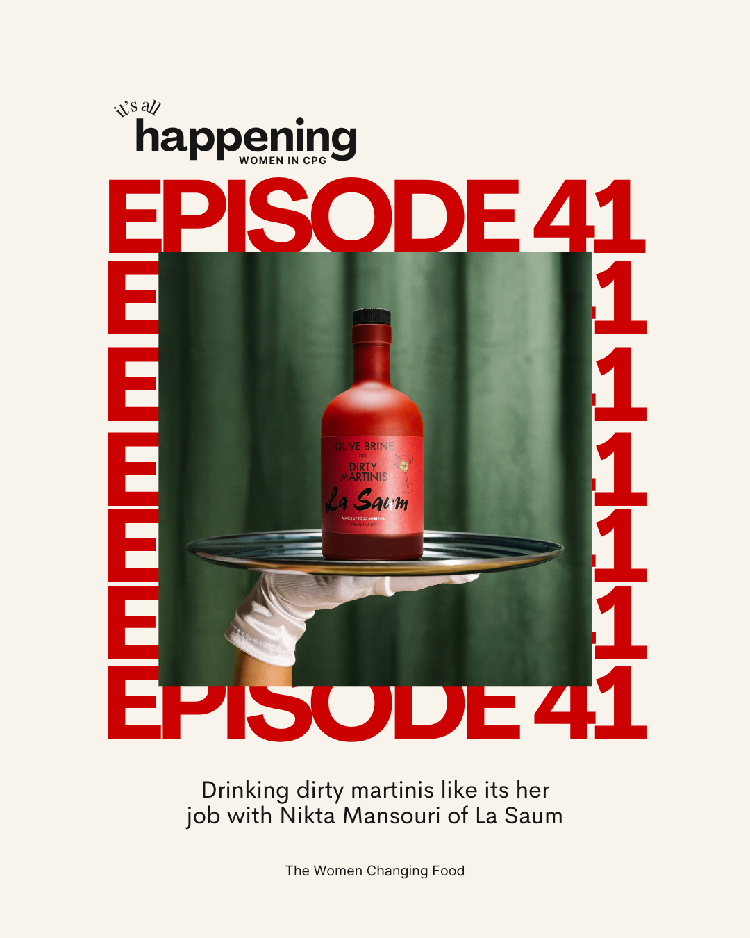 Drinking dirty martinis like it’s her job - Nikta Mansouri