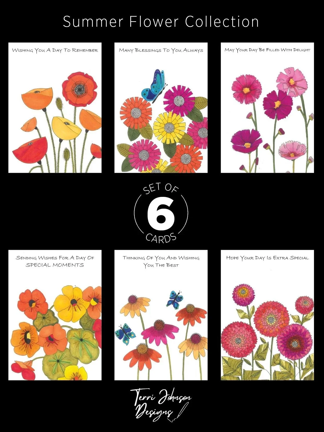 Summer Flower Notecard Collection