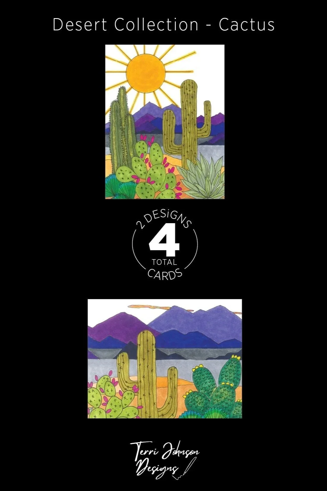 Desert Notecard Collection - Cactus