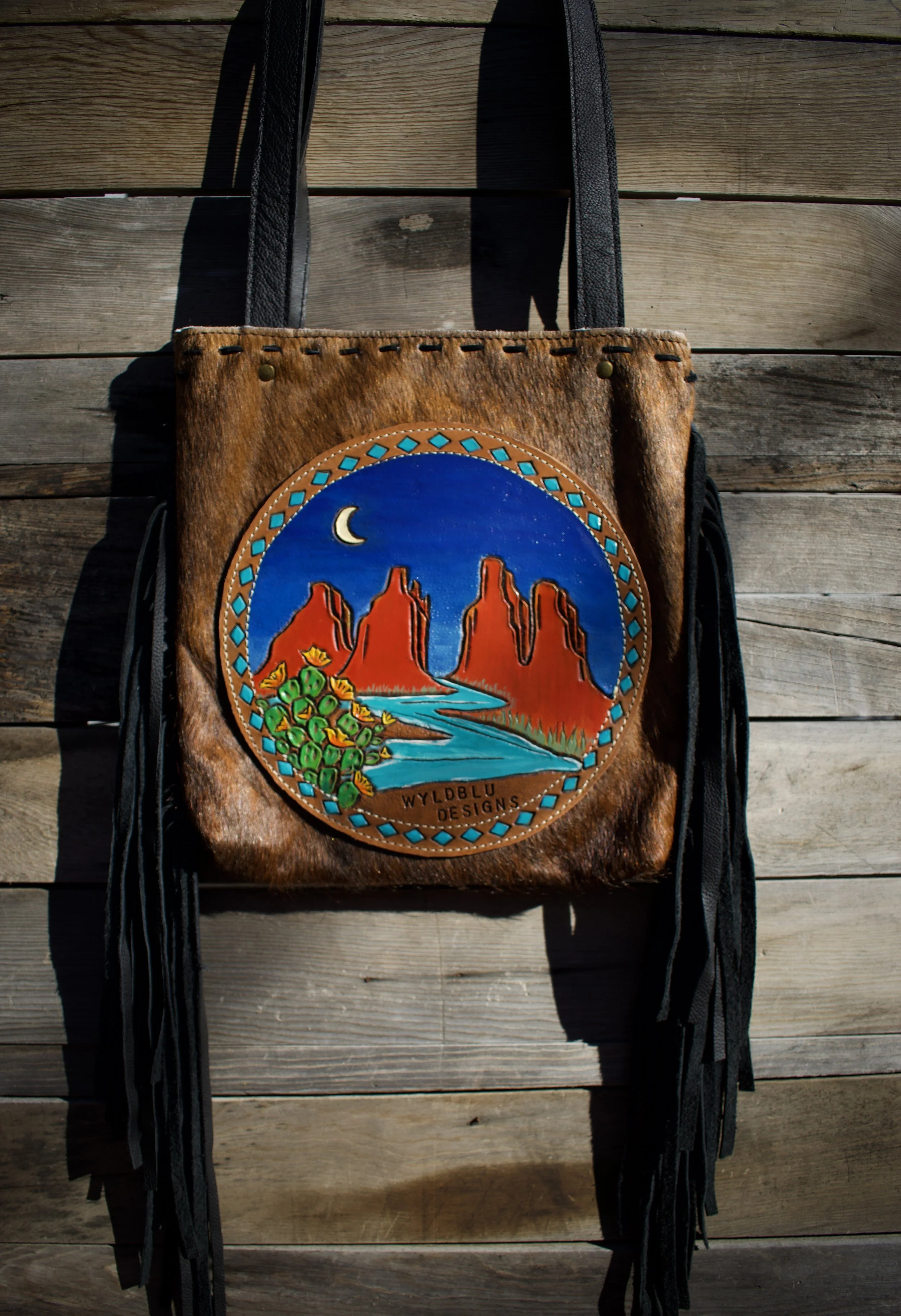 Red Rock Fringe Tote Bag