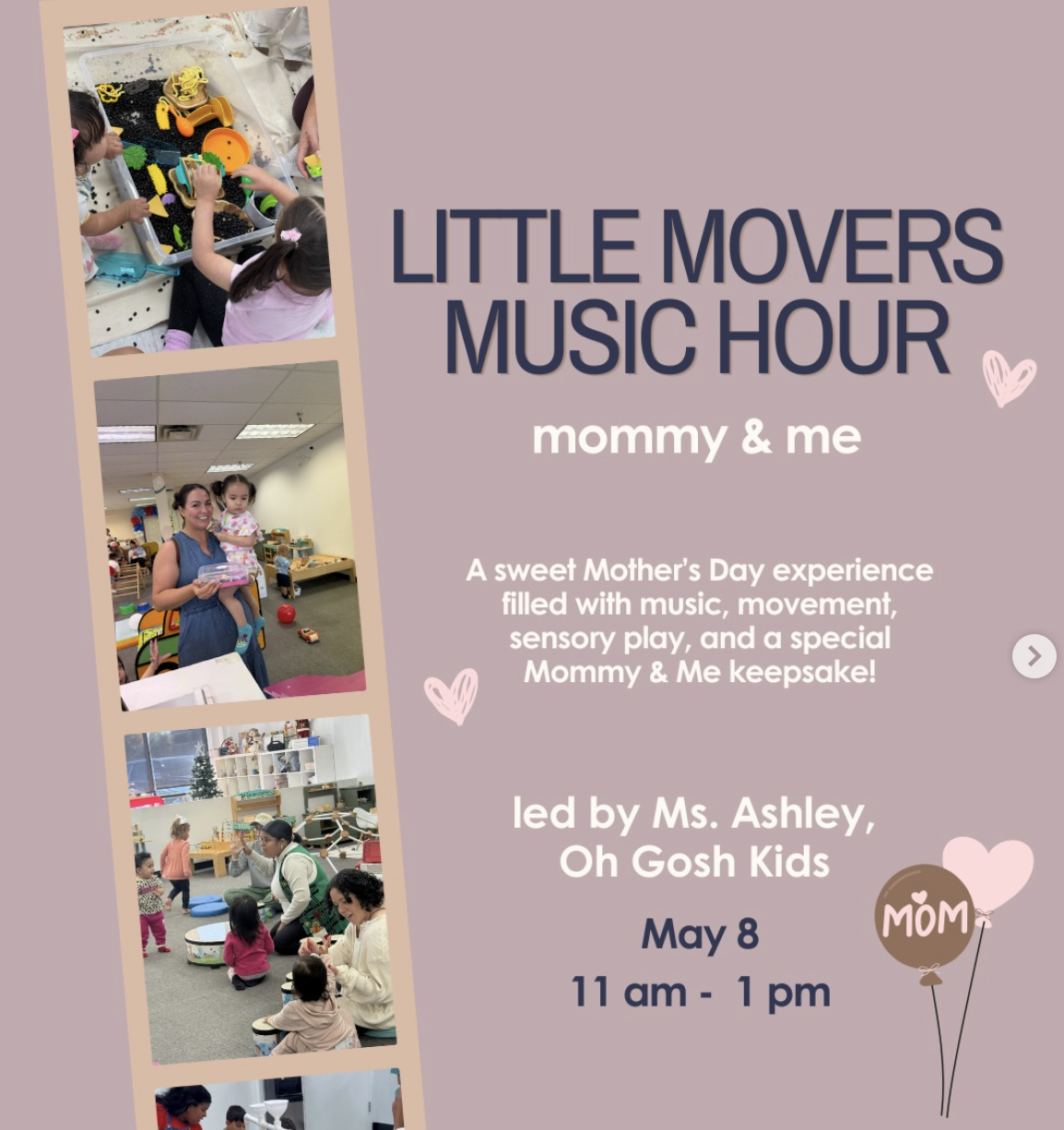 Little Movers Music &amp; Sensory Hour  Celebrating Mother’s Day at Imagination Station FTW 