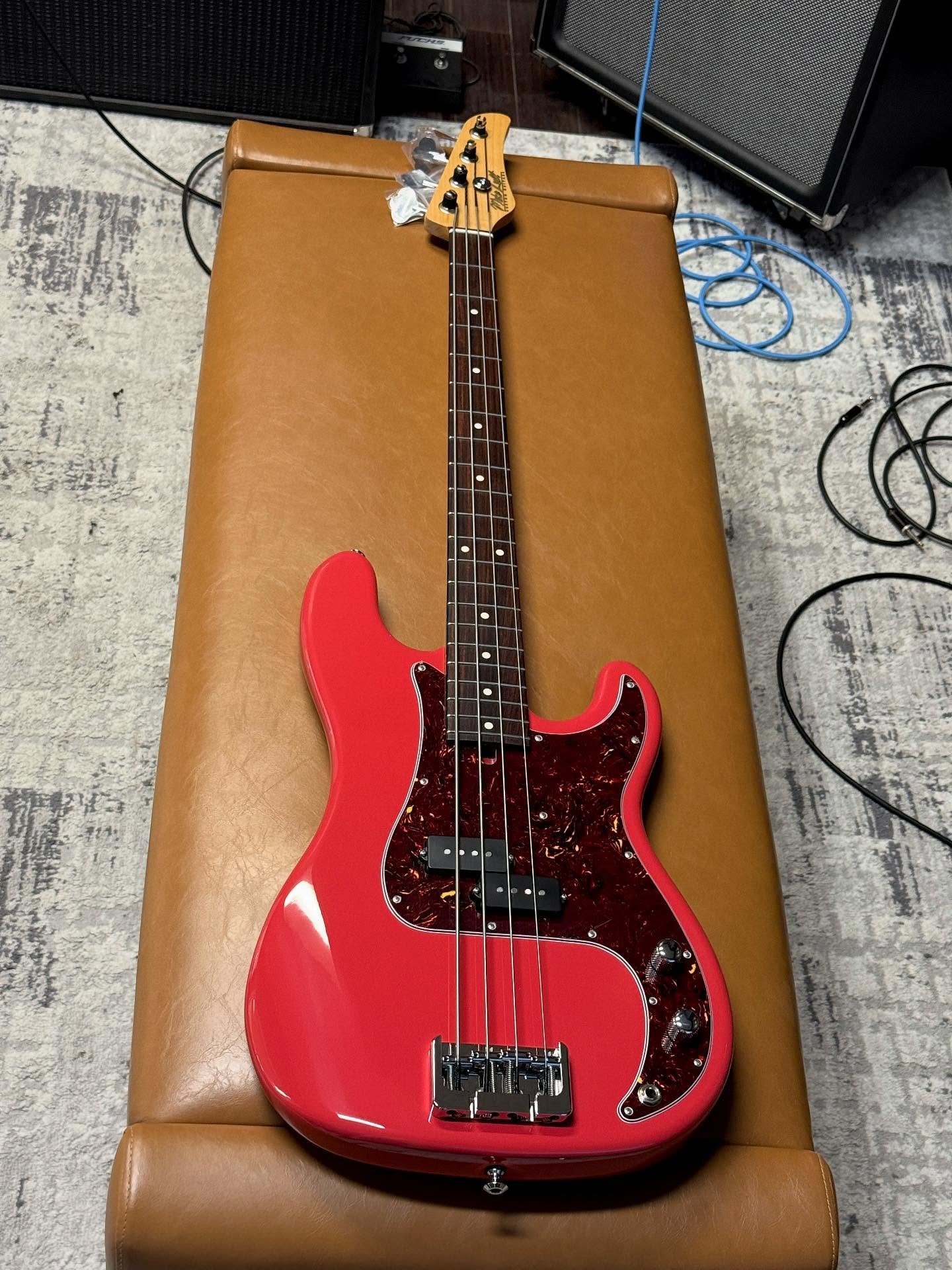 Finishing up this Vintage Fiesta Red P4 😮&zwj;💨😮&zwj;💨🔥🔥 Alder Body. Maple Neck. Indian Rosewood Fretboard. Mike Lull Hand-Wound P Pickup. Hipshot B-Bridge and Ultralite Tuners. 8.2 lbs. 1 11/16&rdquo; Nut Width. CLASSIC. 

(Available Soon)

#m