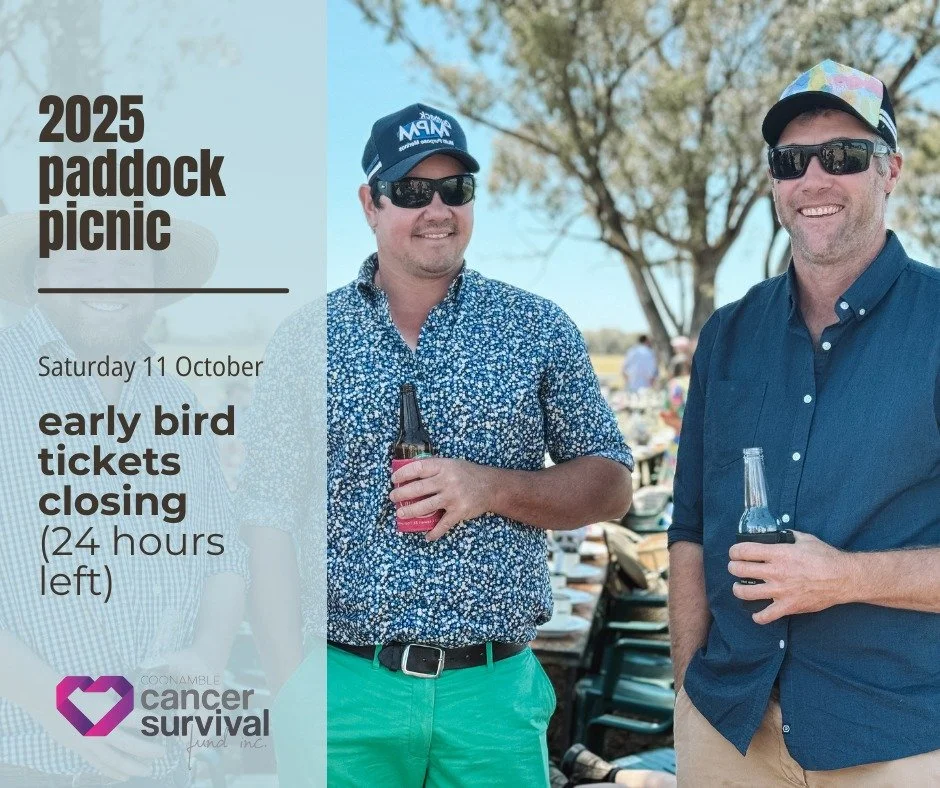 ⏰ Early bird ends tomorrow! Don&rsquo;t miss your chance to save $15 on adult tickets for the 2025 Paddock Picnic 🌾

Round up your mates for an afternoon of good food, easy tunes, and plenty of fun for the family &mdash; with the bus ready to get yo