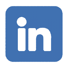 LinkedIn logo on a blue background