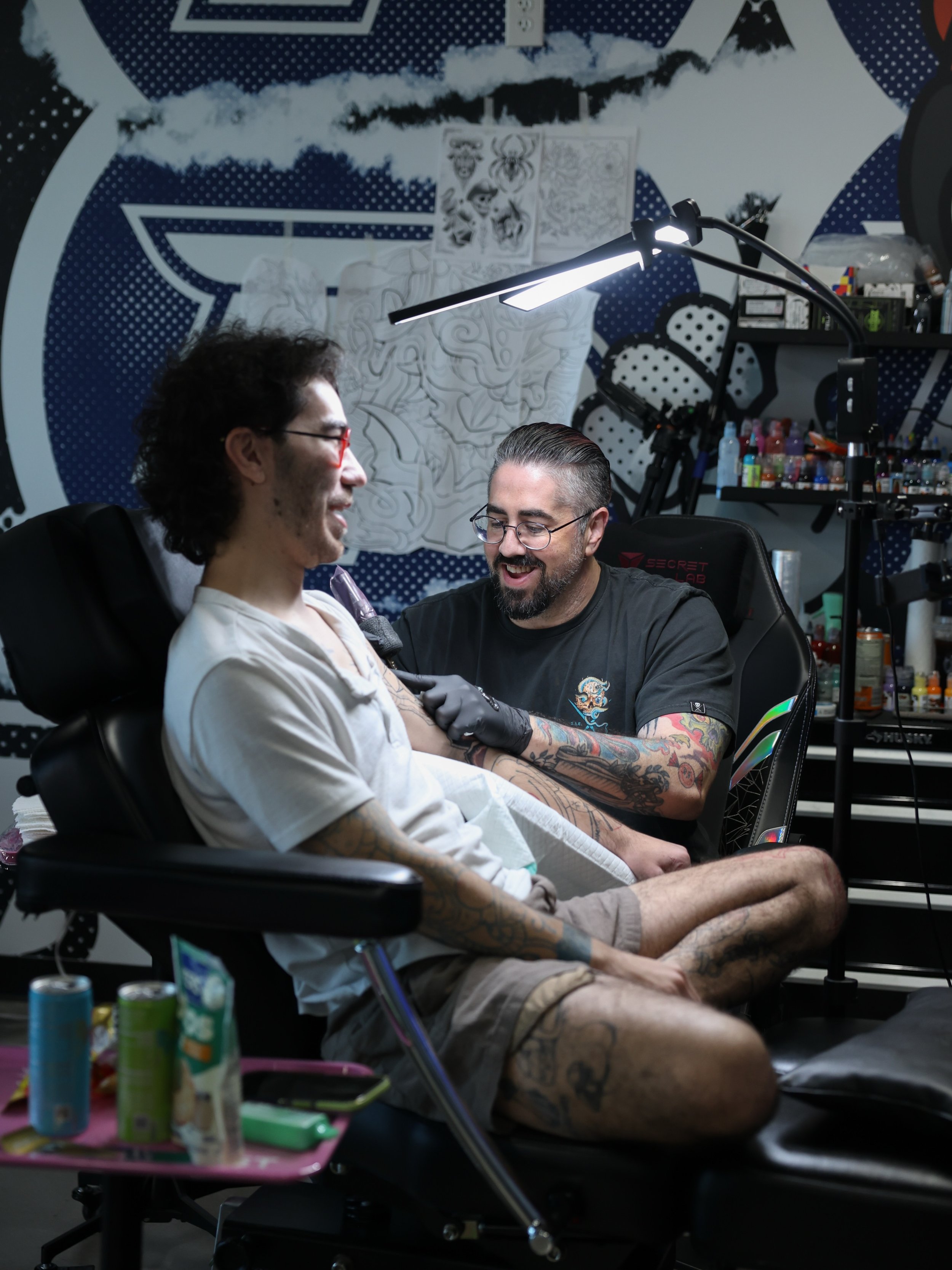 I love this job. Tattooing is one of the most rewarding things ive ever been priviliged to do. From the people i have met and built relationships with, clients and coworkers alike- to doing art every day and supporting my family with it. I dont take 