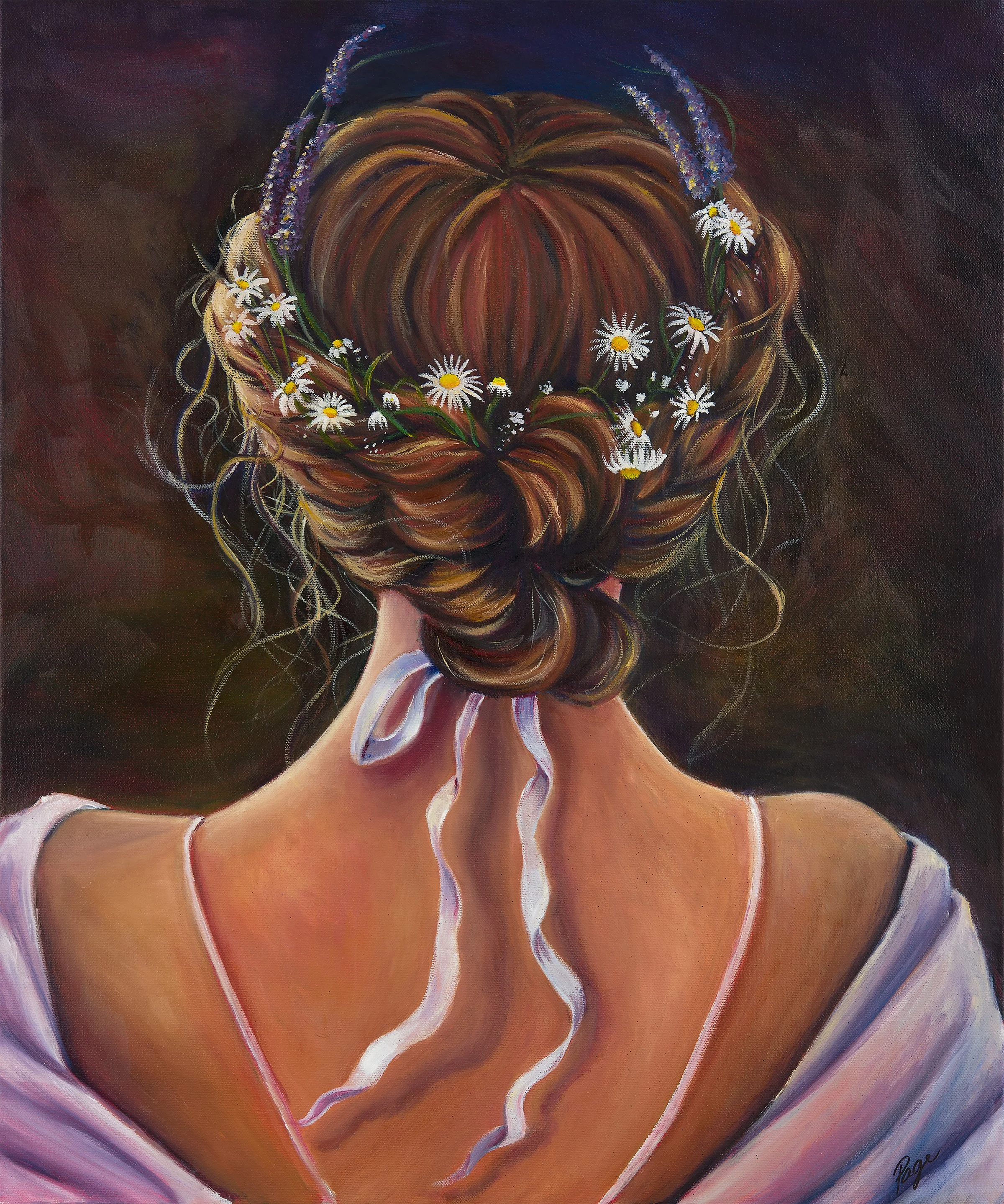 Lavender & Daisies
16x20 oil on canvas 
Original and prints available