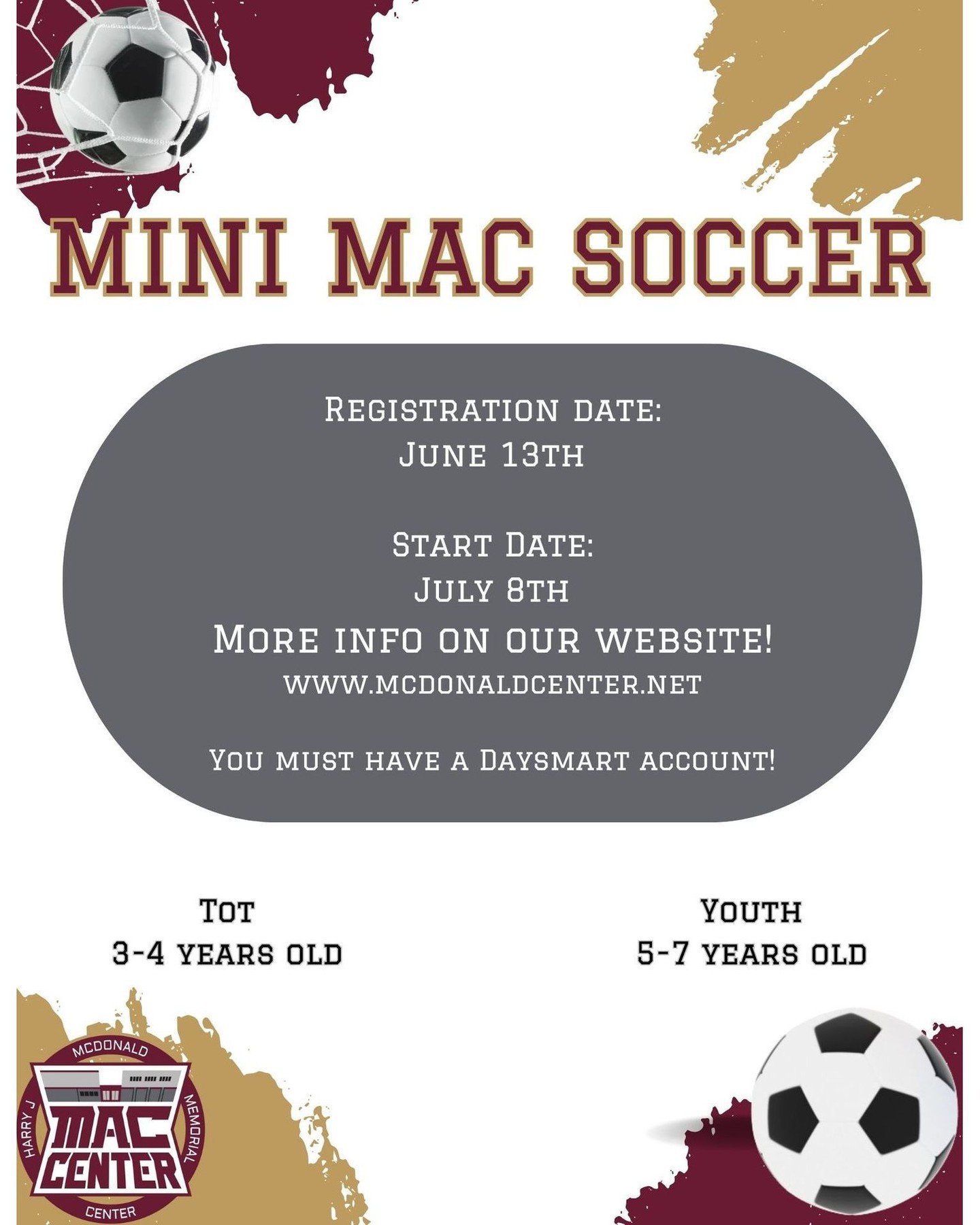Register on DaySmart!
.
.
.
.
.
#fyp #fypage #fyppage #viral #soccer #aksoccer #alaska #alaskalife #eagleriver #eagleriverak #eagleriveralaska #openturf #familytime #harryjmcdonald #harryjmcdonaldcenter
