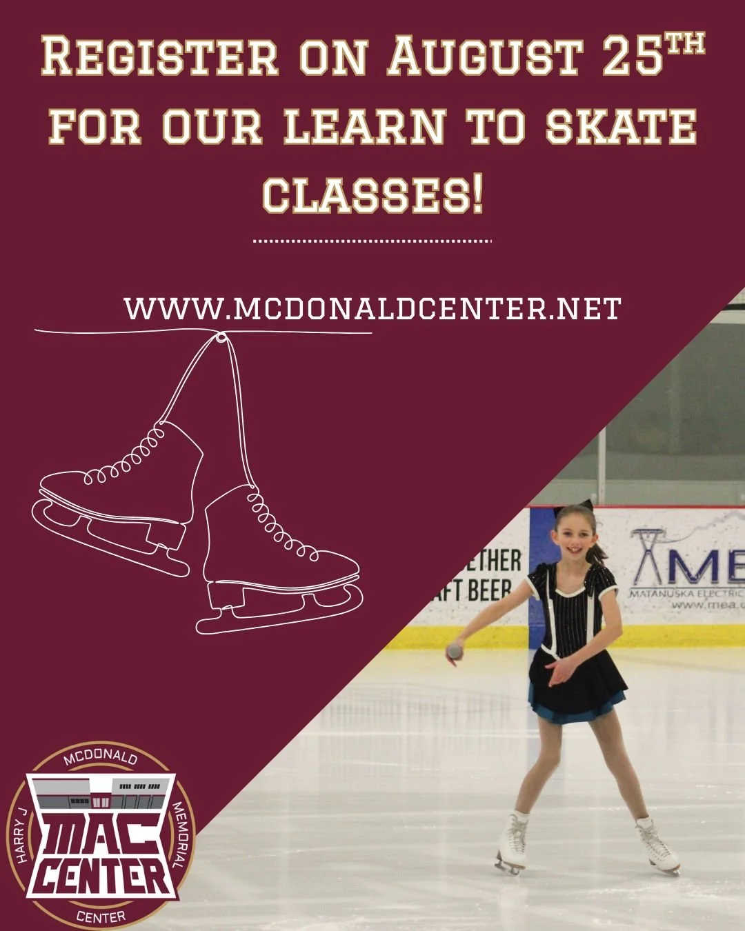Register for our Learn to Skate classes on August 25th!
http://www.mcdonaldcenter.net/
.
.
.
.
.
.
#fyp #fypage #fyppage #viral #iceskate #iceskating #alaska #alaskalocal #alaskalife #eagleriver #eagleriverak #eagleriveralaska #familytime #harryjmcdo