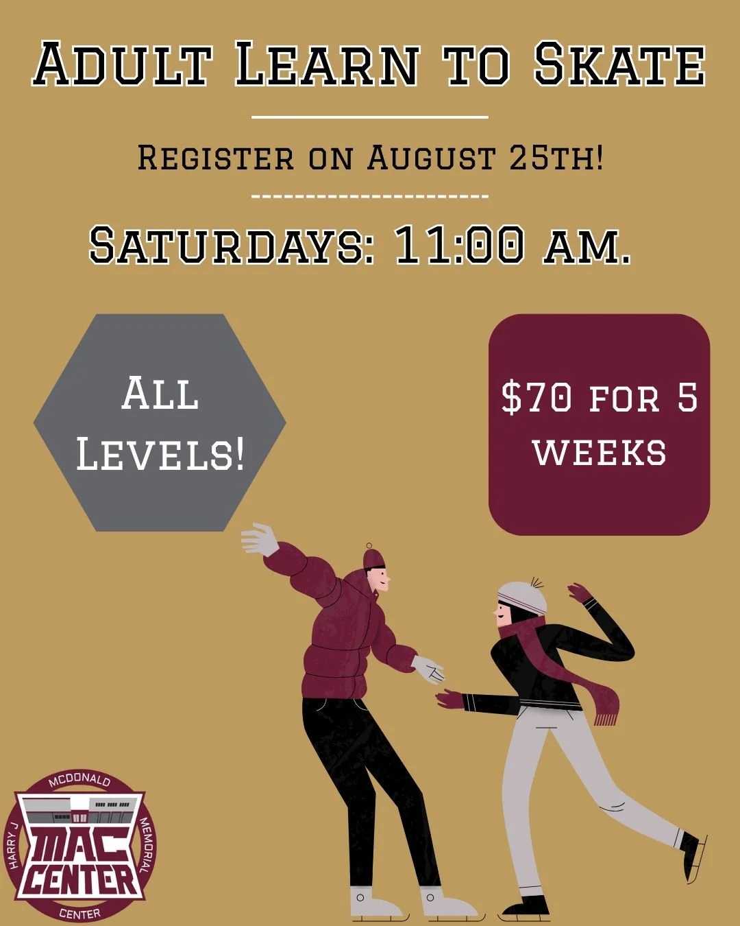 Register on August 25th for adult learn to skate!
https://www.mcdonaldcenter.net/new-page
.
.
.
.
.
#fyp #fypage #fyppage #viral #iceskate #iceskating #alaska #alaskalocal #alaskalife #eagleriver #eagleriverak #eagleriveralaska #familytime #harryjmcd