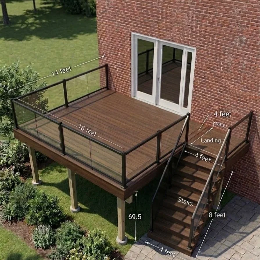 Composite decking, composite deck builder, composite deck company, composite decking, trex decking, deck railings, glass railings, aluminum railings