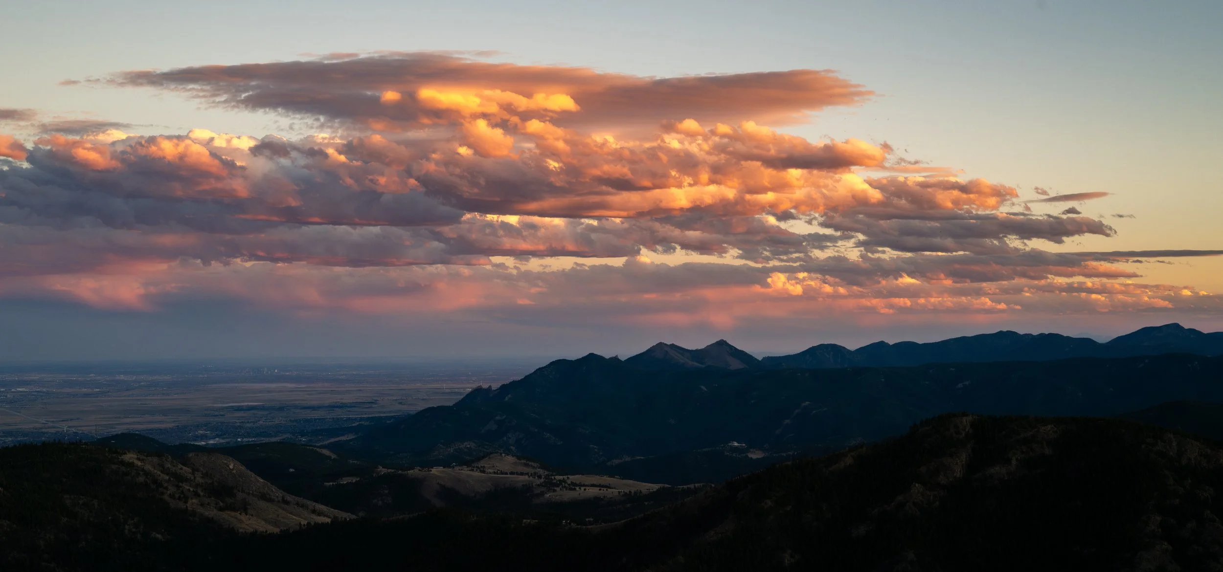 Bear and South Boulder Peaks peeping Over Lefthand Canyon's Ridgeline