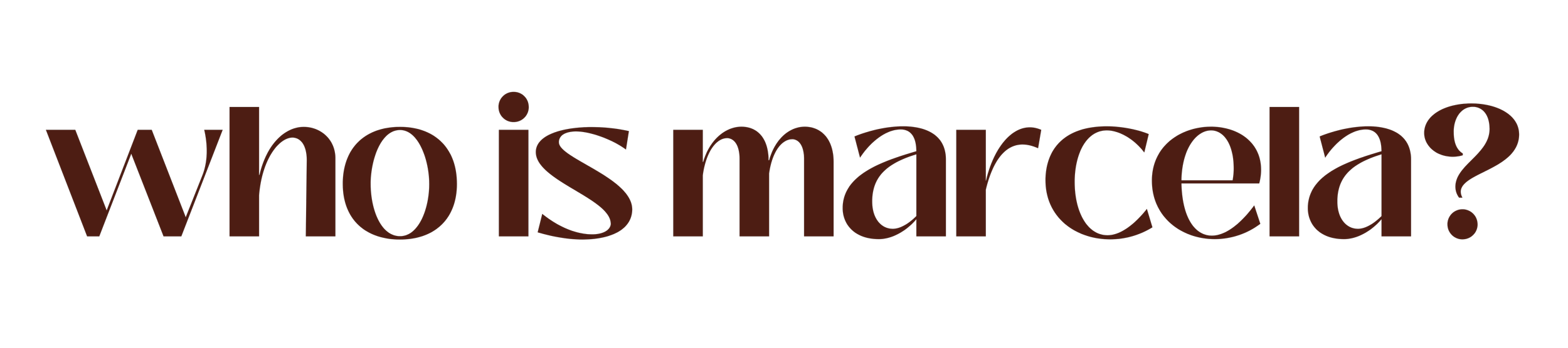 Image with the question 'who is marcel?' in large brown letters.