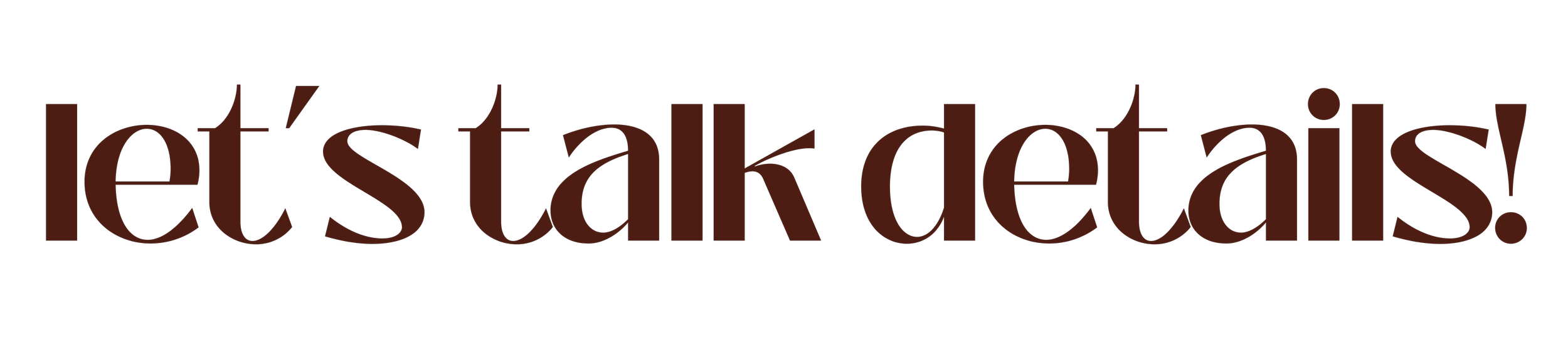 Text reading 'let's talk details!'