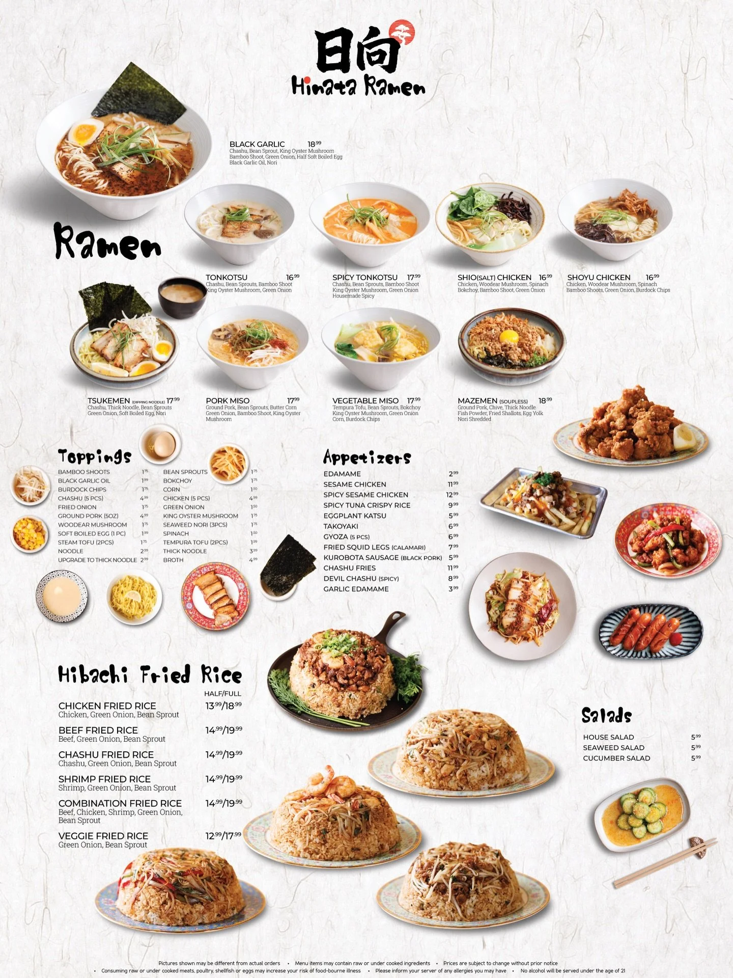 Everything you love, all in one place.
From rich tonkotsu to light shio, tsukemen, mazemen, hibachi fried rice, and donburi sets!
Lunch combo available 🍜
See you at Hinata.

🍜 Craft Ramen &amp; Hibachi Fried Rice
📍 4211 E Willow St, Long Beach, CA