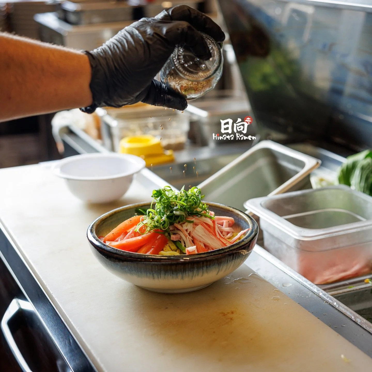 Summer in a bowl 🍜✨ Introducing our Hiyashi Chuka &mdash; chilled ramen topped with fresh tomato, cucumber, crab stick, egg, and green onion, served with a light dipping broth. The cooldown you didn&rsquo;t know you needed. Available now at Hinata R