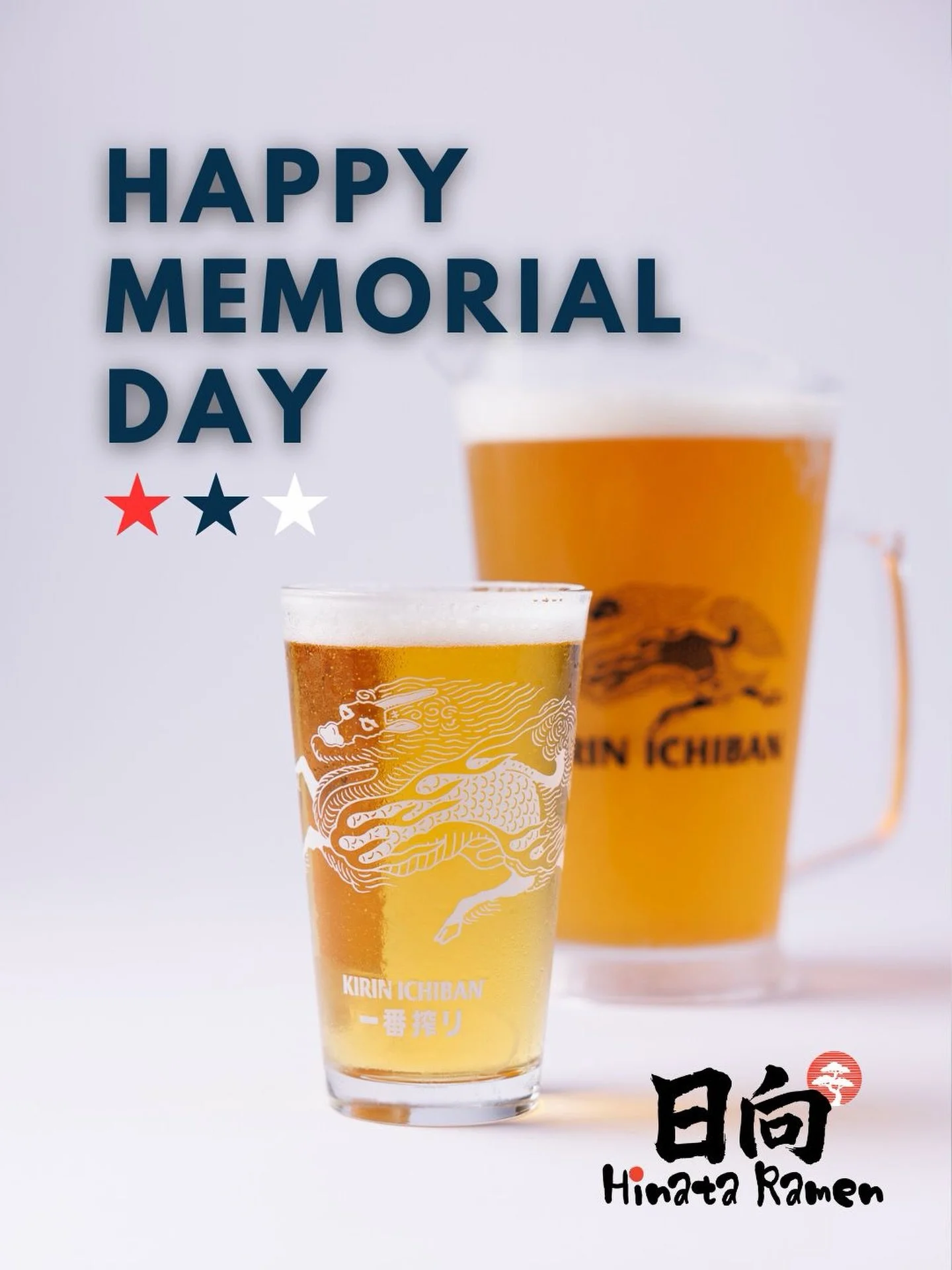 Happy Memorial Day!
Fresh draft Kirin🍺!

🍜 Craft Ramen &amp; Hibachi Fried Rice
📍 4211 E Willow St, Long Beach, CA 
⏰ Open 11:30 AM &ndash; 10:00 PM Daily
