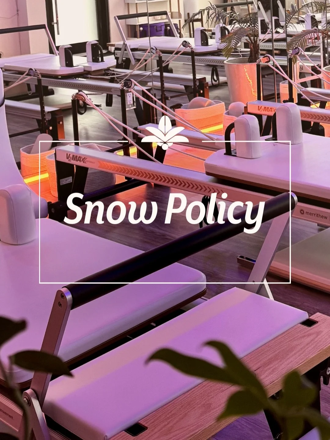 With winter weather on the forecast, here&rsquo;s a quick note on our snow policy:

🌴We are open unless you receive an email from us
💫Our 12-hour late cancellation policy still applies
❄️If we do need to cancel due to weather, all credits will be r