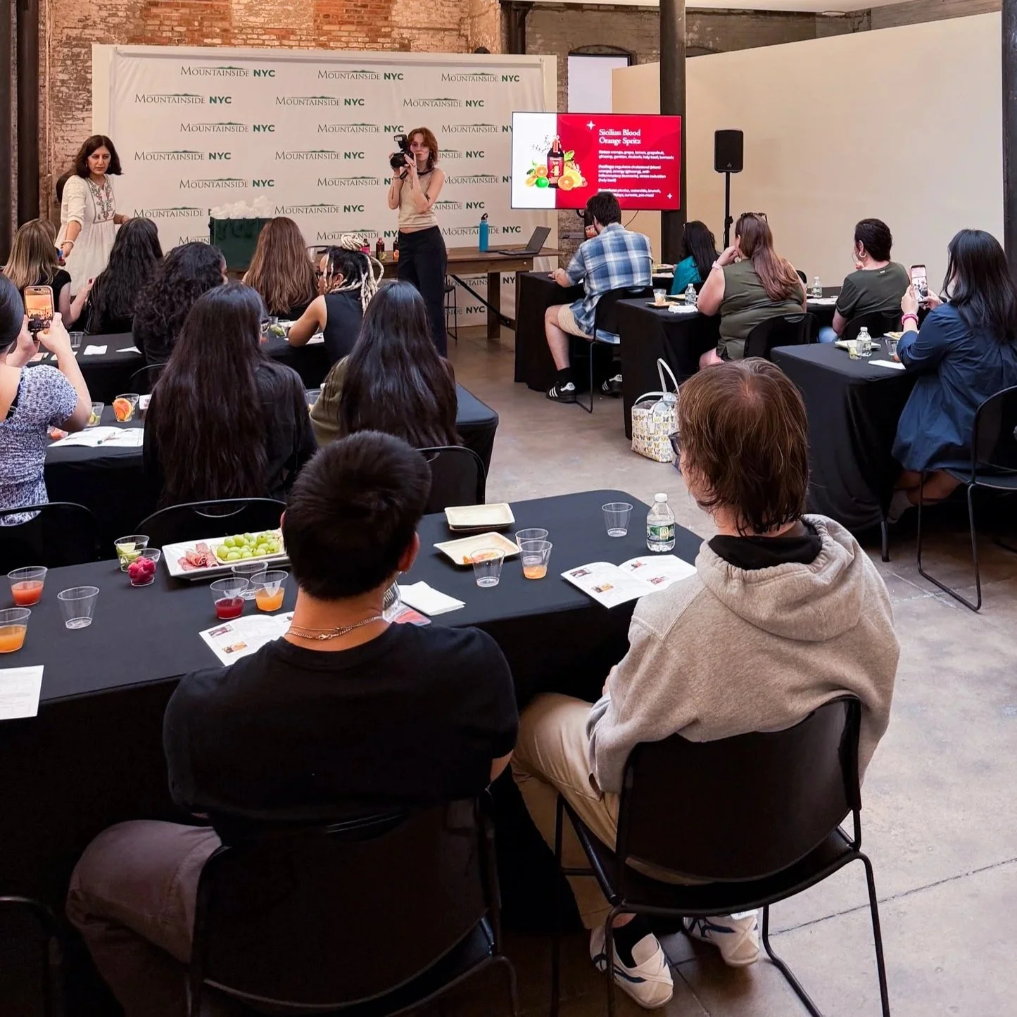 Curious Elixirs drinks tasting event at Mountainside Treatment Center.