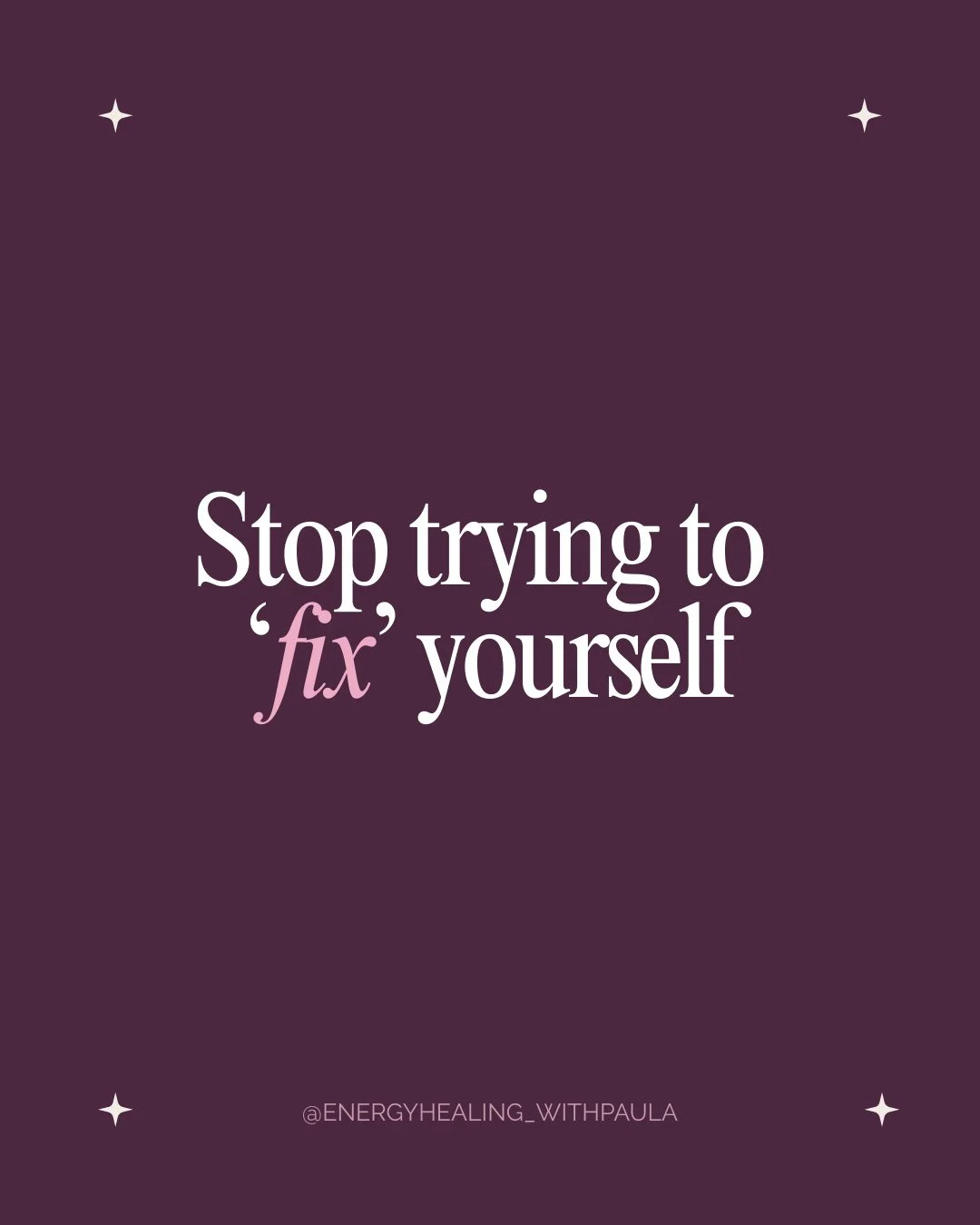 Honestly, I don't know how many women I've said this to, but you&rsquo;re not damaged, broken or whatever other word you wish to describe it. You&rsquo;ve just learned patterns that no longer serve you. And that's why you're constantly seeking ways t