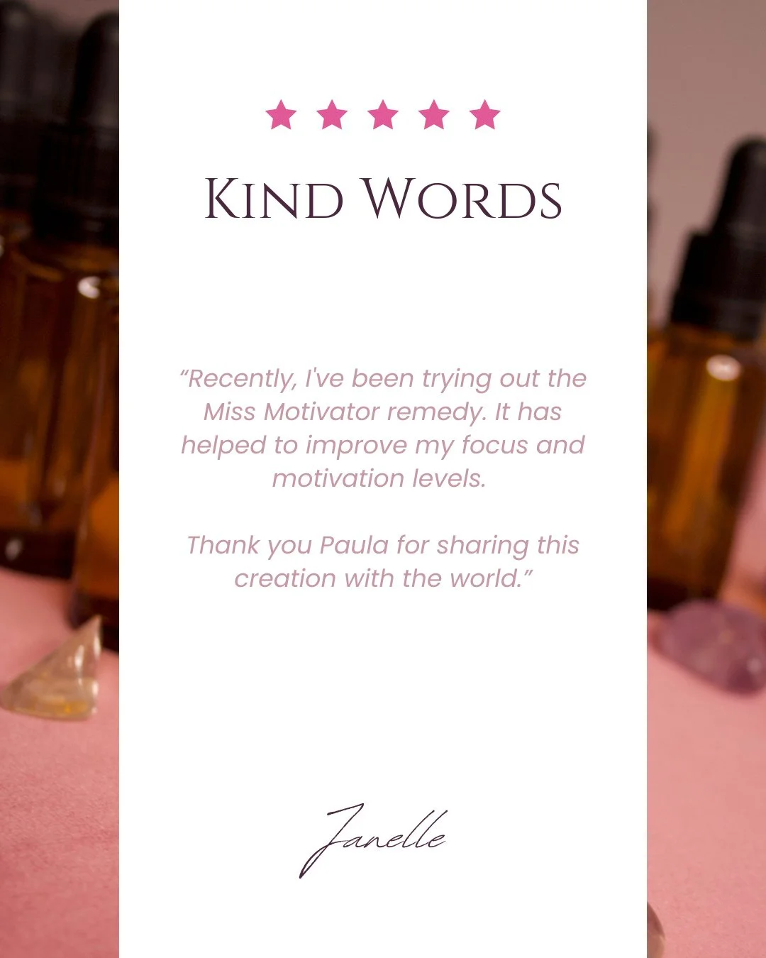 Miss Motivator is one of the least popular essences in my collection and honestly&hellip; I don&rsquo;t get it. She&rsquo;s an absolute powerhouse for focus, energy and getting things done.⁠
⁠
Feeling stuck? Overwhelmed? Or just in need of a gentle n