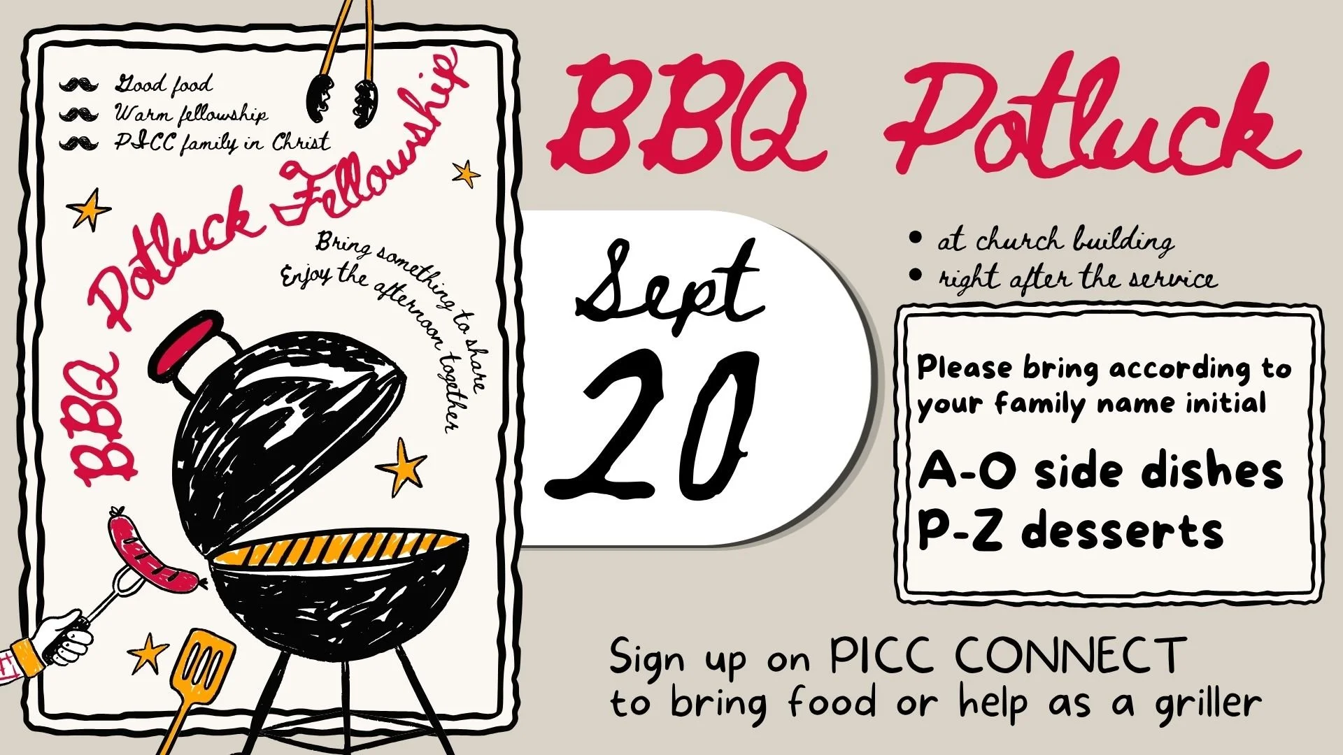 BBQ Potluck Sunday