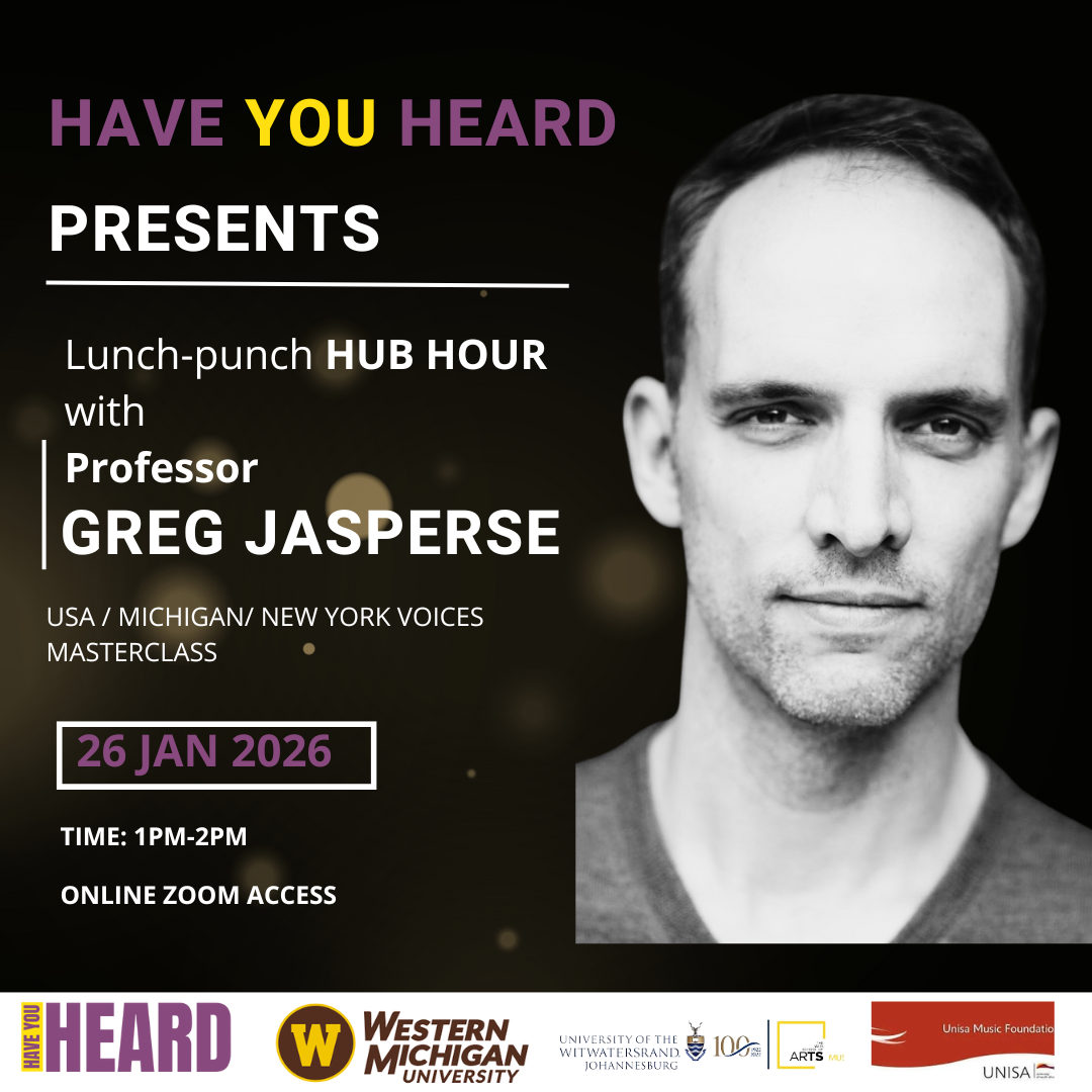 A promotional poster for an online masterclass featuring Professor Greg Jasperse, scheduled for January 26, 2026, from 1 PM to 2 PM, hosted by Western Michigan University and other institutions. The poster includes a black-and-white photo of Greg Jasperse, with event details in colorful text.