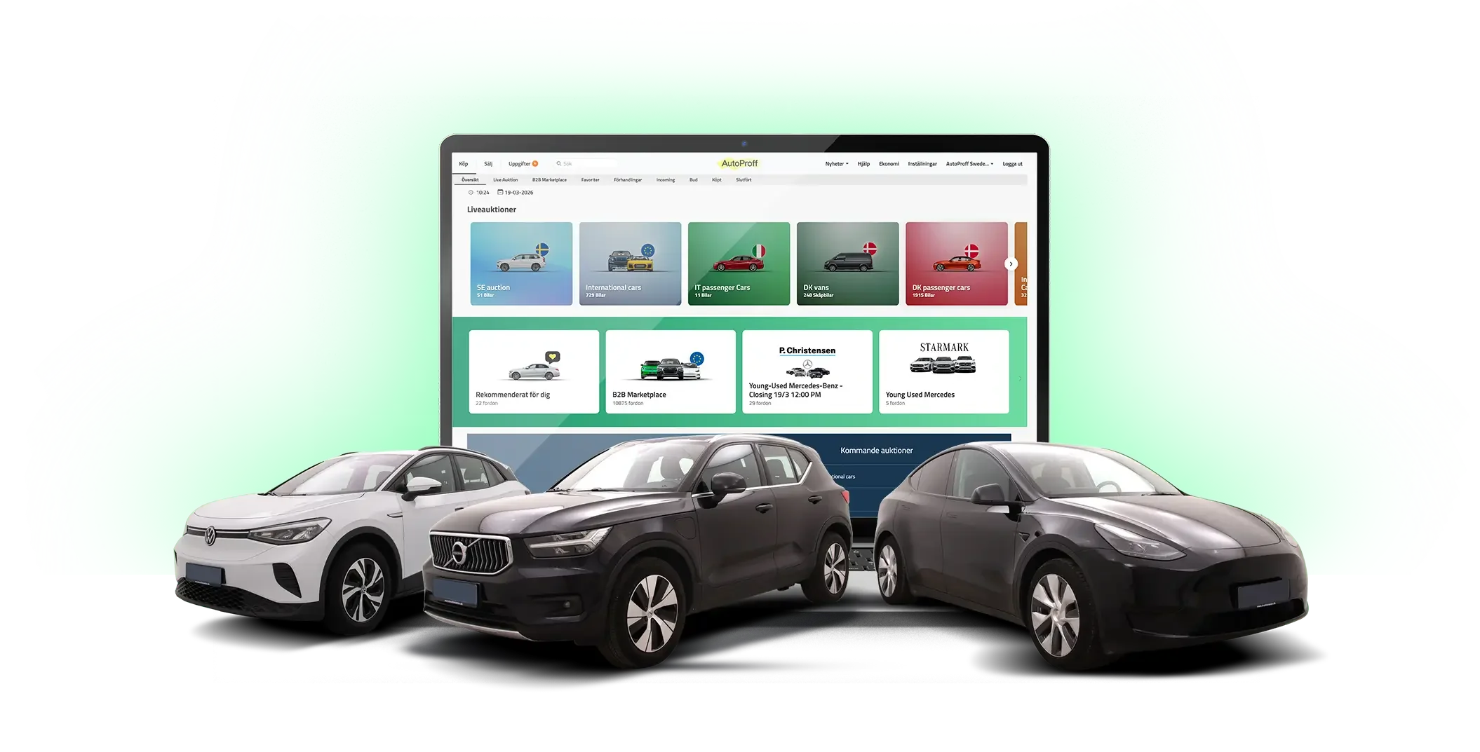 AutoProff – elbilar och SUV:ar från Volvo, Tesla och Volkswagen till salu