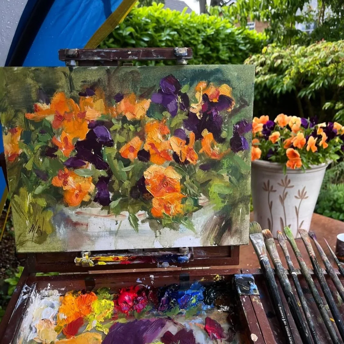Pansies From The Garden - 9x12” (SOLD)