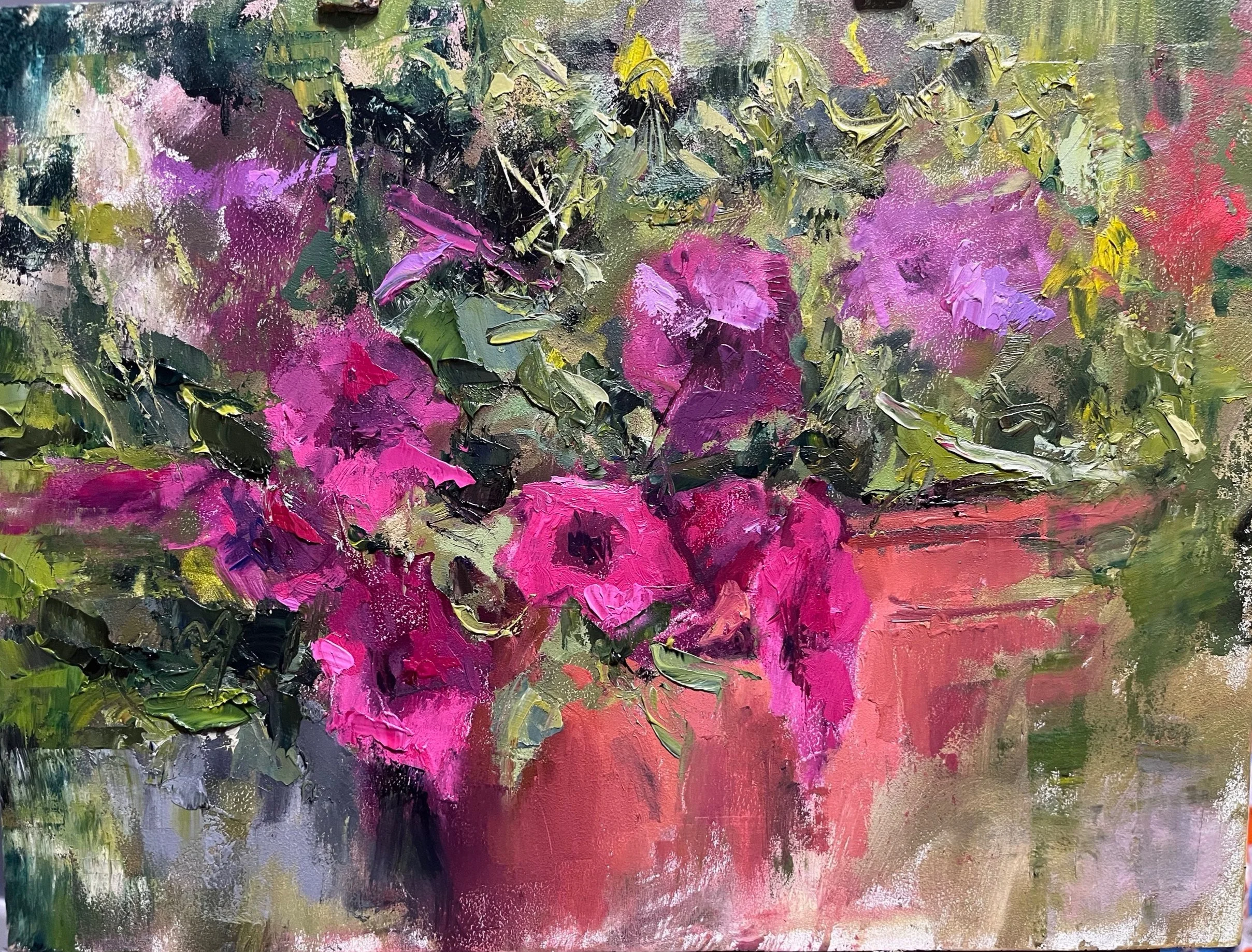 Petunia’s & Geranium’s From The Garden - 9x12”