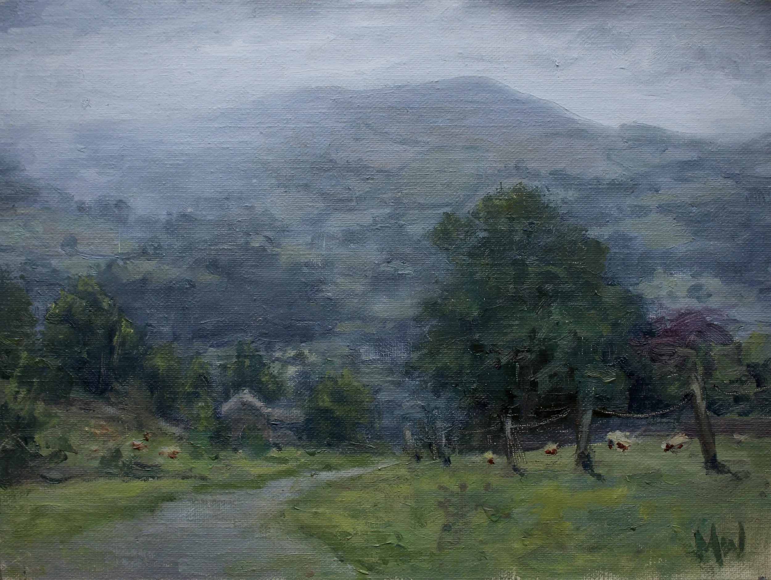 Overlooking Hesketh Farm - 9x12”