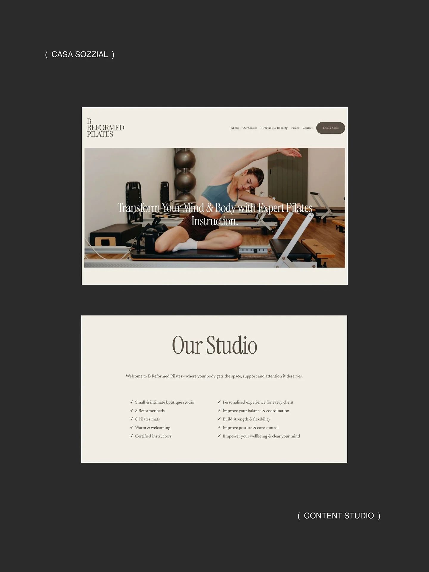 New online home for @breformedpilates 🩶

Digital design with the same flow &amp; ease as their classes.

Loved bringing Bec &amp; Bianca&rsquo;s vision to life through this beautiful site. If you&rsquo;re local to Yarrawonga &amp; after some serious