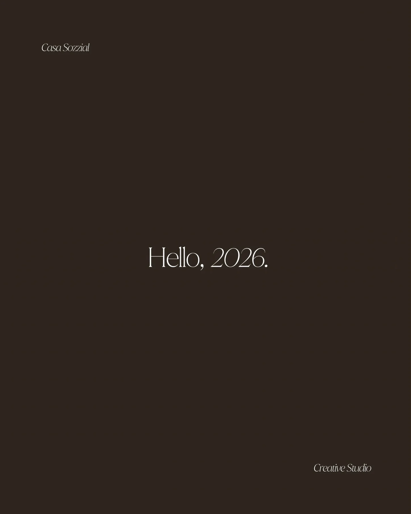 Hello, 2026! 

We&rsquo;re back in office and ready for a new year of doing what we love most. 

Over the past year, Casa Sozzial has evolved - refining our services, packages and creative approach to better support every project we take on, big or s