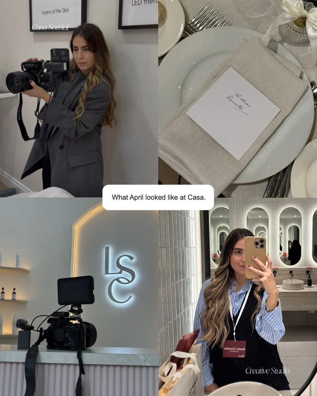 April looked a little like this >>

A month of really special opportunities, new spaces and stepping outside of my comfort zone more than I expected.

I met some incredible people along the way, felt genuinely inspired and got to be part of wor